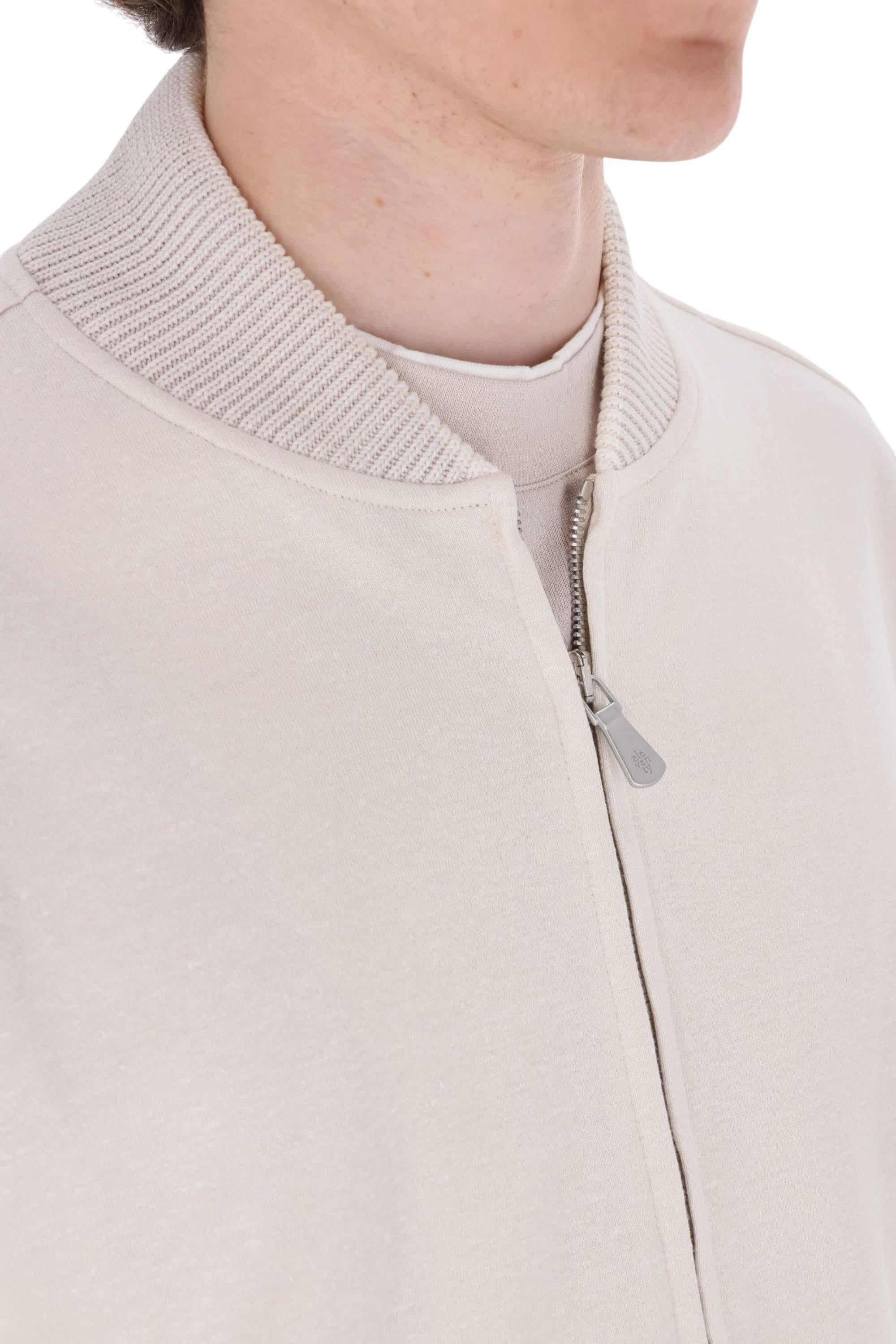 Eleventy Giubbino collo baseball in cotone-lino M75GBTM32 TES0M200 02-01 