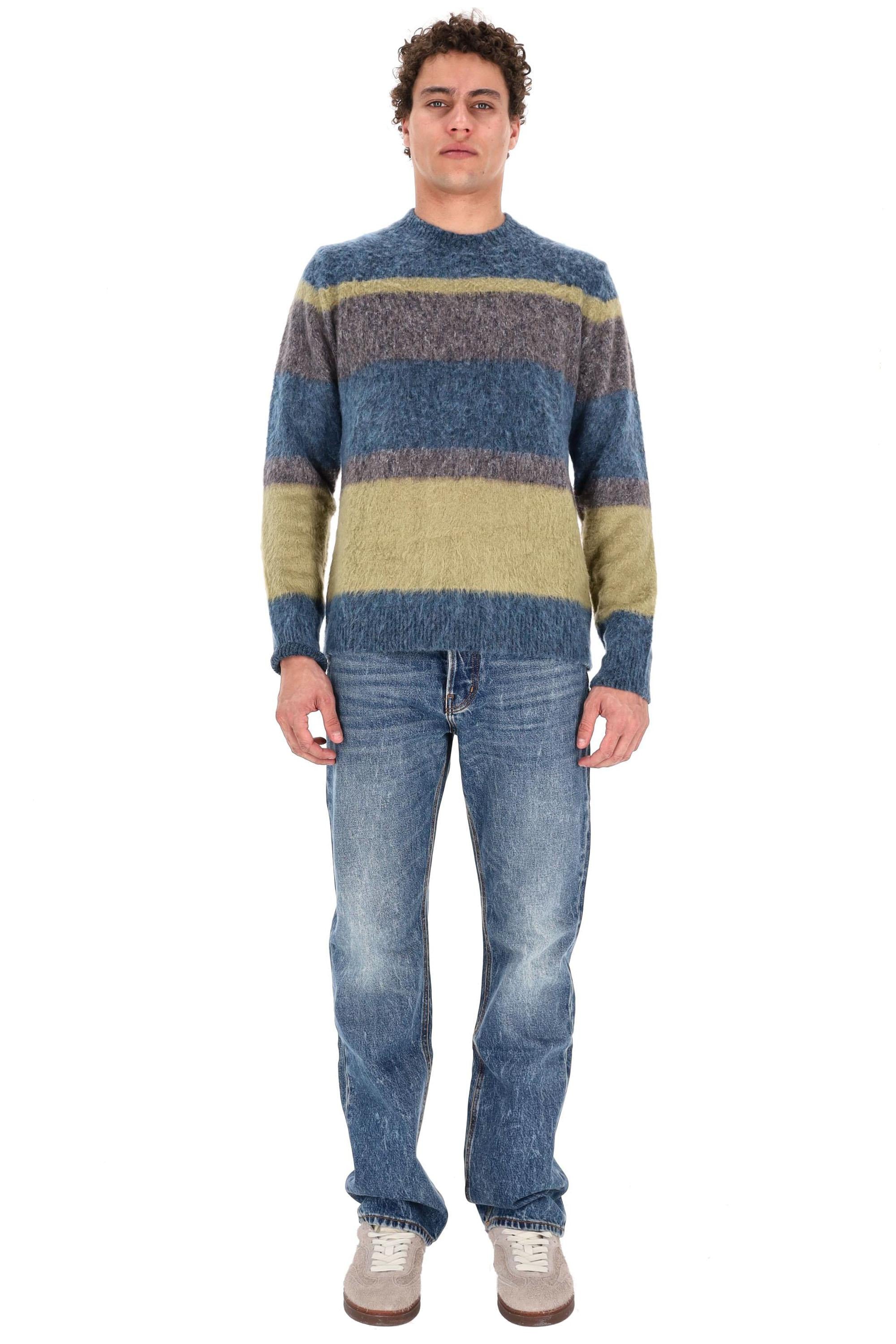 Roberto Collina Maglia girocollo color block in cotone-alpaca 3M44001 M4424 