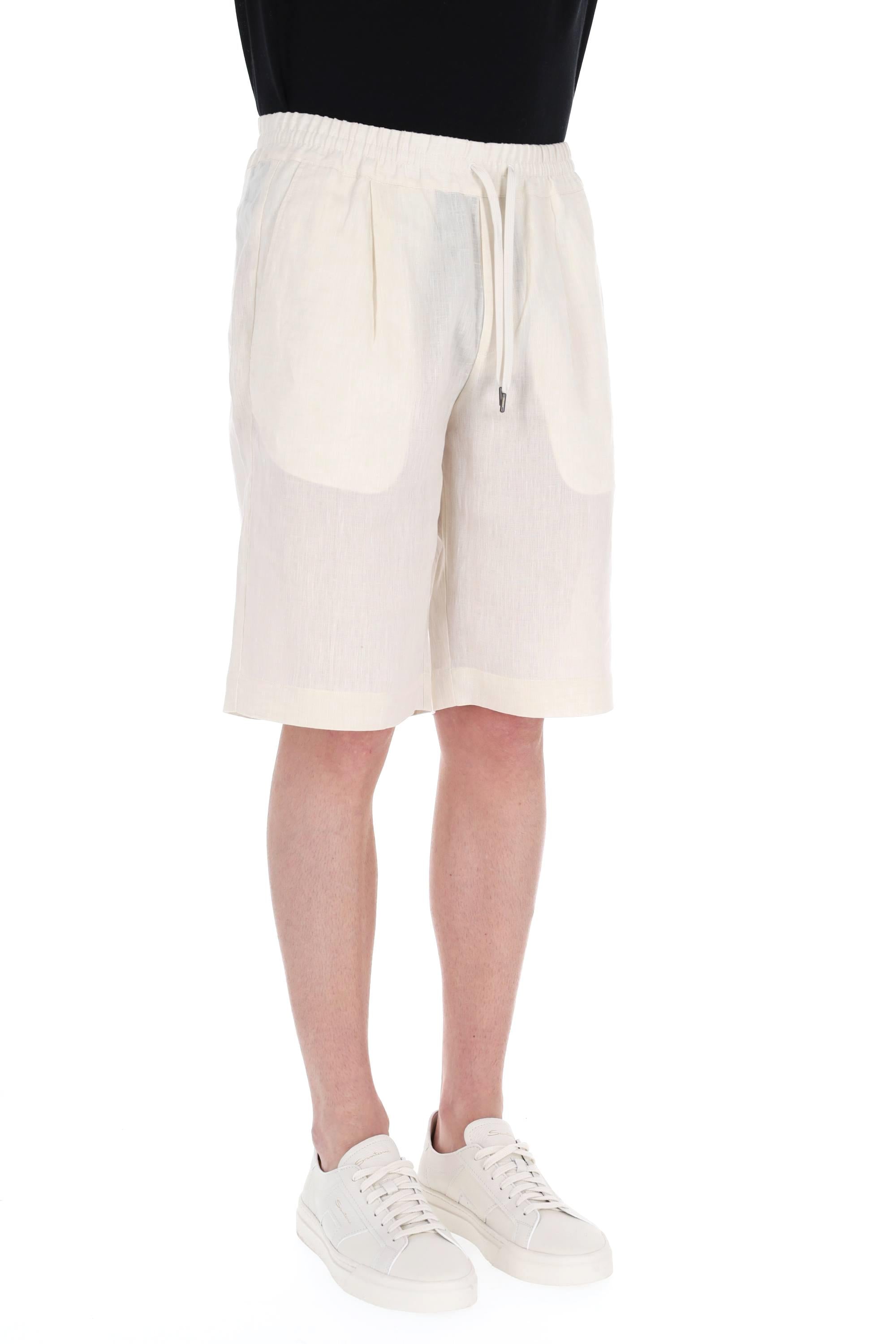 Bermuda jogger in puro lino PT000105U 1985 Herno 