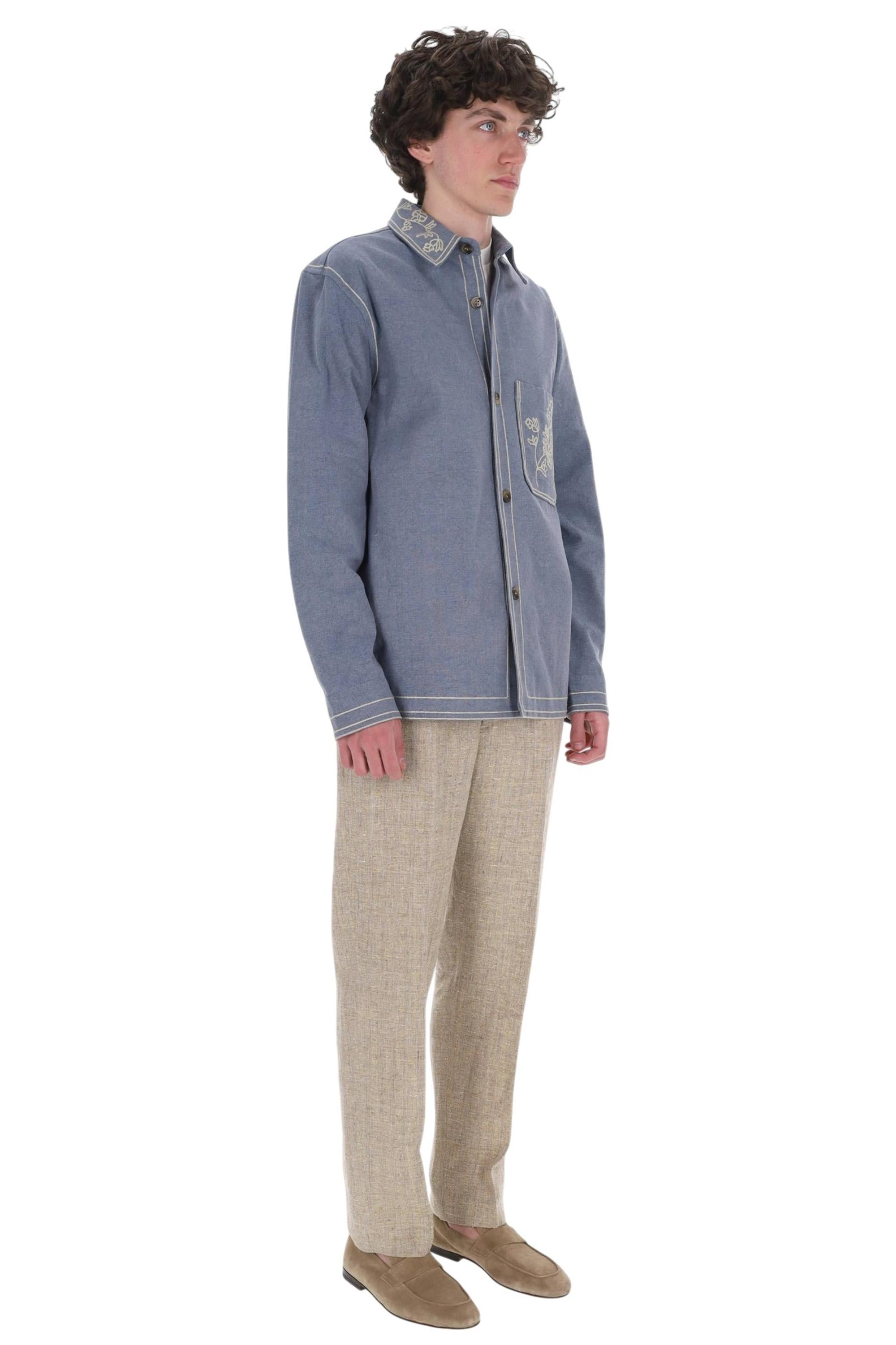 Isabel Marant Shirt jacket in cotone con ricami mod. Rudy VE0588HB-D1E03H 30LU 