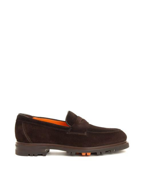 Santoni Mocassino in camoscio lavorazione Goodyear MCCO18859SM3GEGS T44 