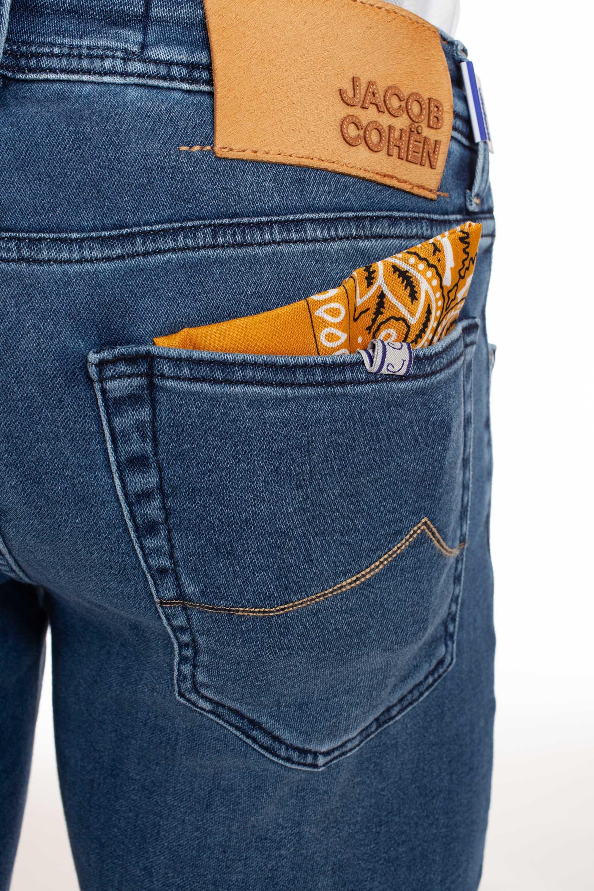 Jacob Cohen Jeans stretch etichetta beige in cavallino Nick fit E06 31 P3745 NICK 693D 