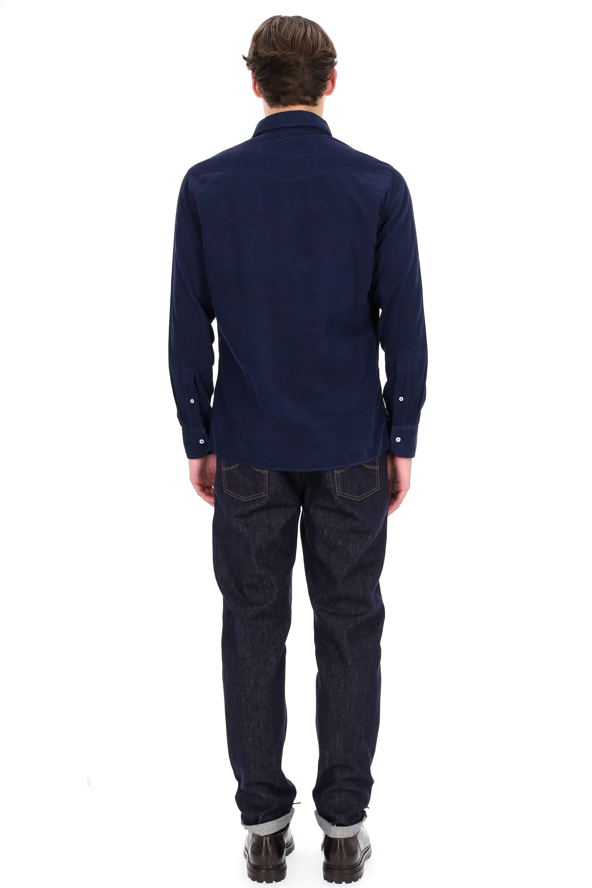 Brunello Cucinelli Camicia modello texas in fine velluto ML6884008 C7057 