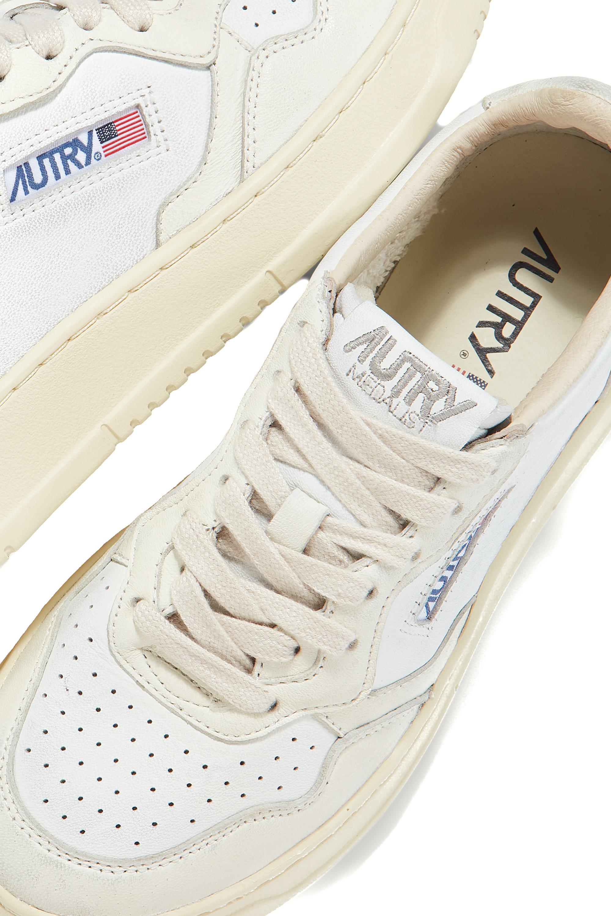 Sneaker donna Medalist bicolor soft in pelle di capra AULW GH01 WHT/WHT Autry 