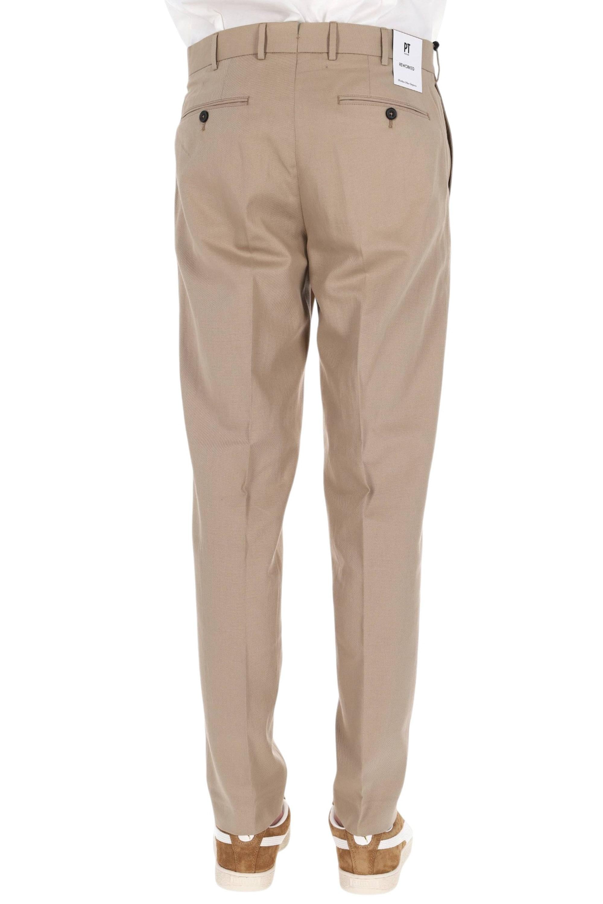 PT Torino Pantalone in bull di cotone-lino Master fit COASDSZ00REW PM31 0060 