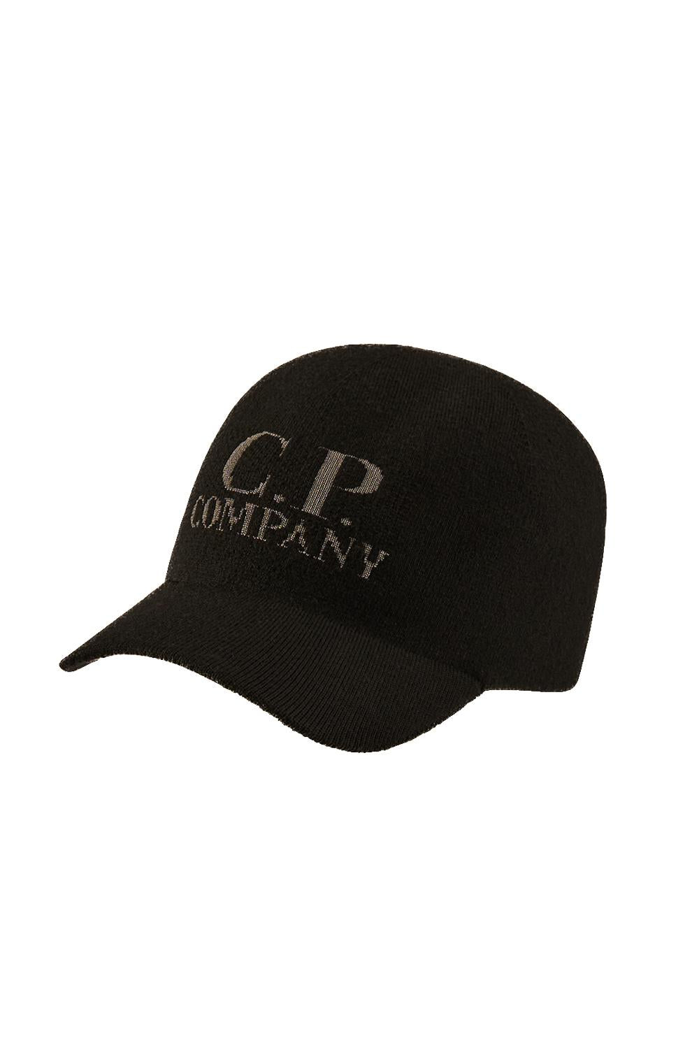 CP Company Cappello baseball in lana merino con logo frontale CMAC299A 005509A 999 