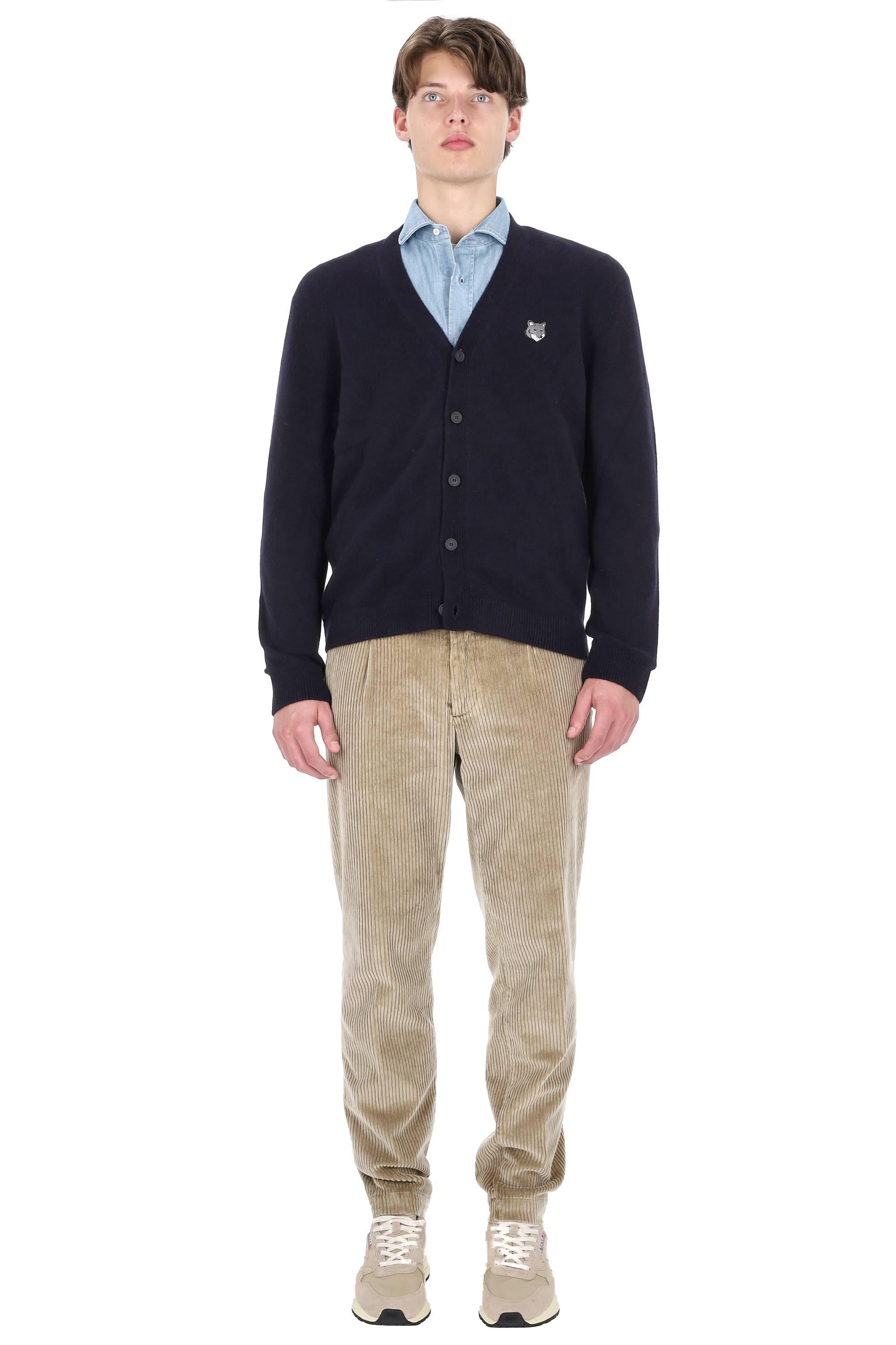 Maison Kitsuné Cardigan fox in lana comfort fit PM00502KT1006 0413 