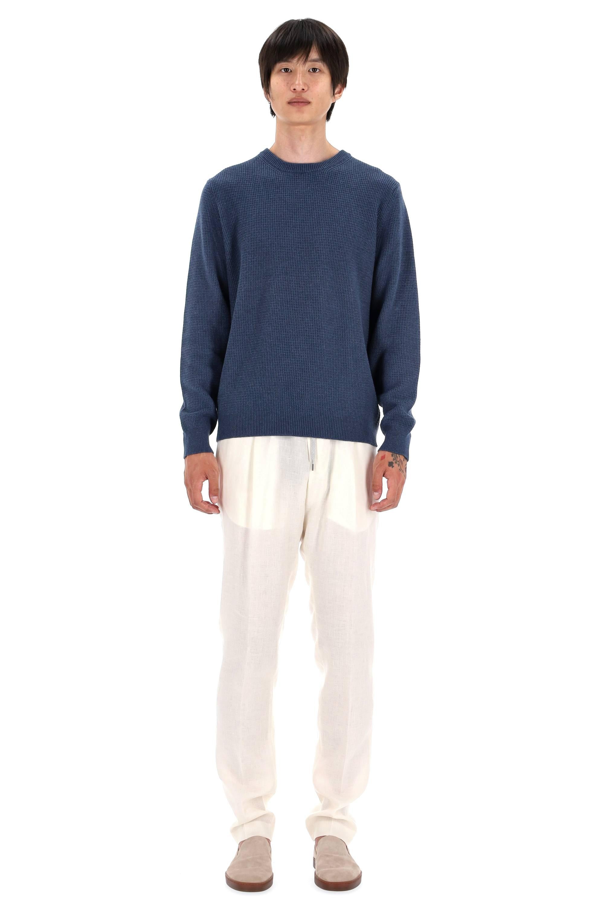 Maglia girocollo in cotone punto militare RB25201 12 Roberto Collina 