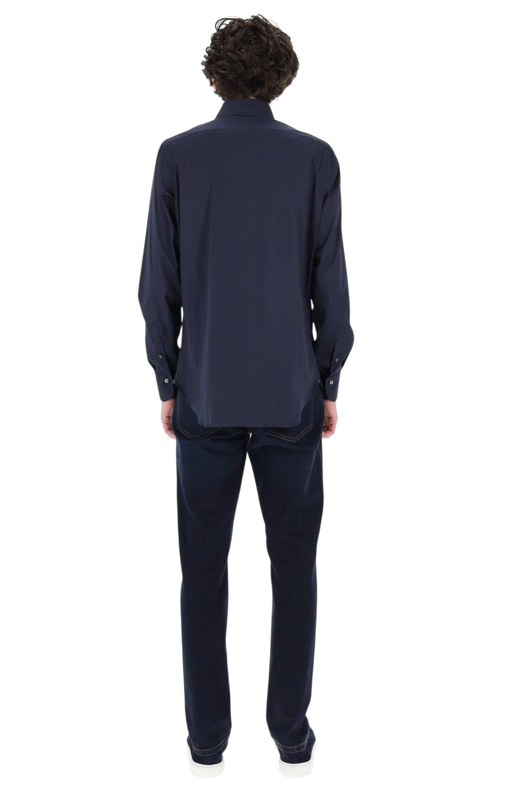 Finamore Camicia in cotone popeline stretch linea Napoli NP 040030 C0643 03 