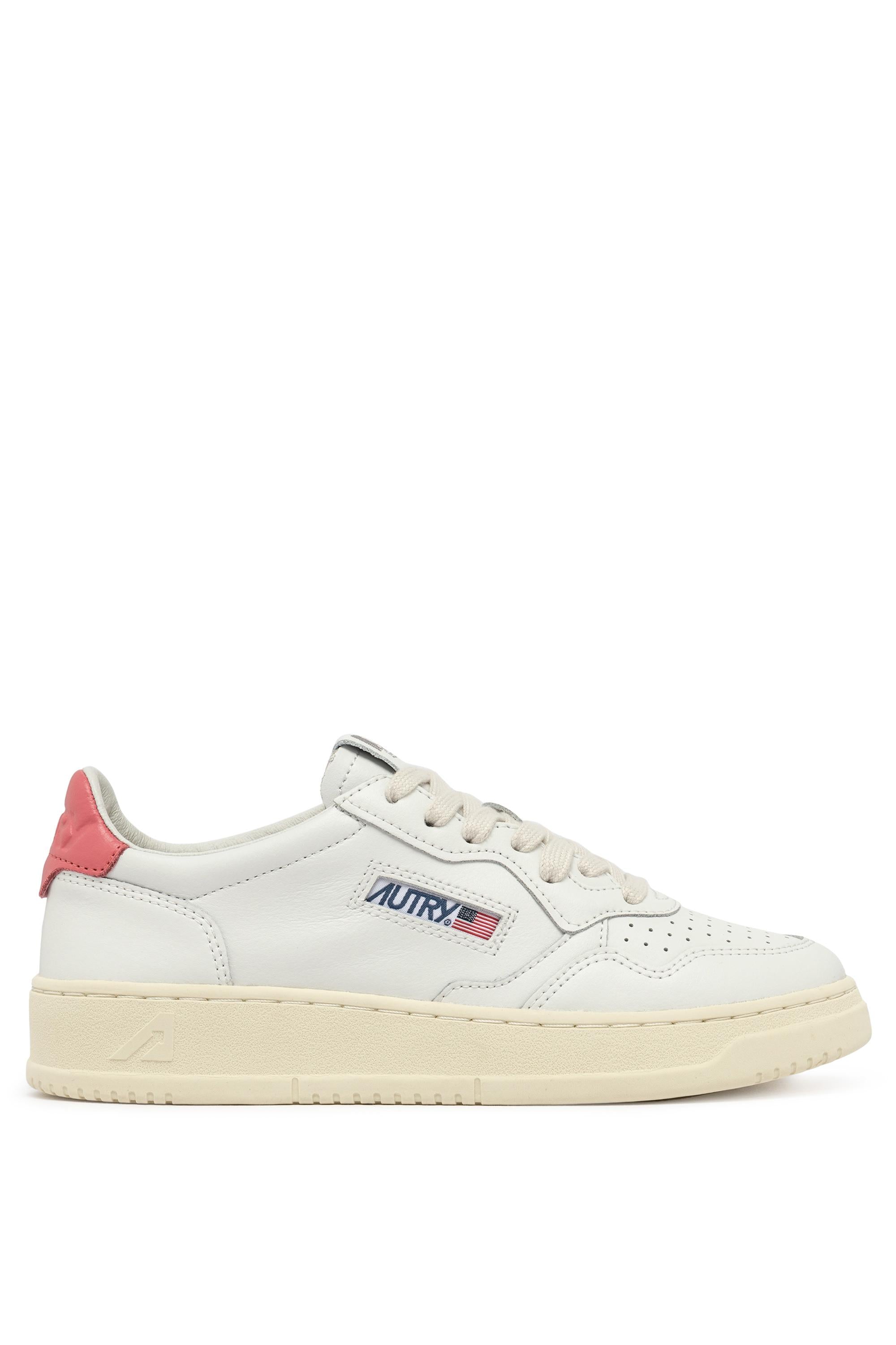 Autry Sneaker donna Medalist talloncino rosa intenso AULW LL78 WHT/TEAROSE 