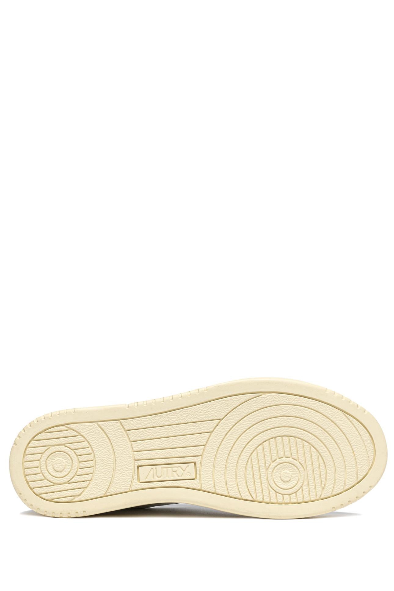 Autry Sneaker donna Medalist talloncino animalier e lacci neri AULW OC01 WHT/LEOP 
