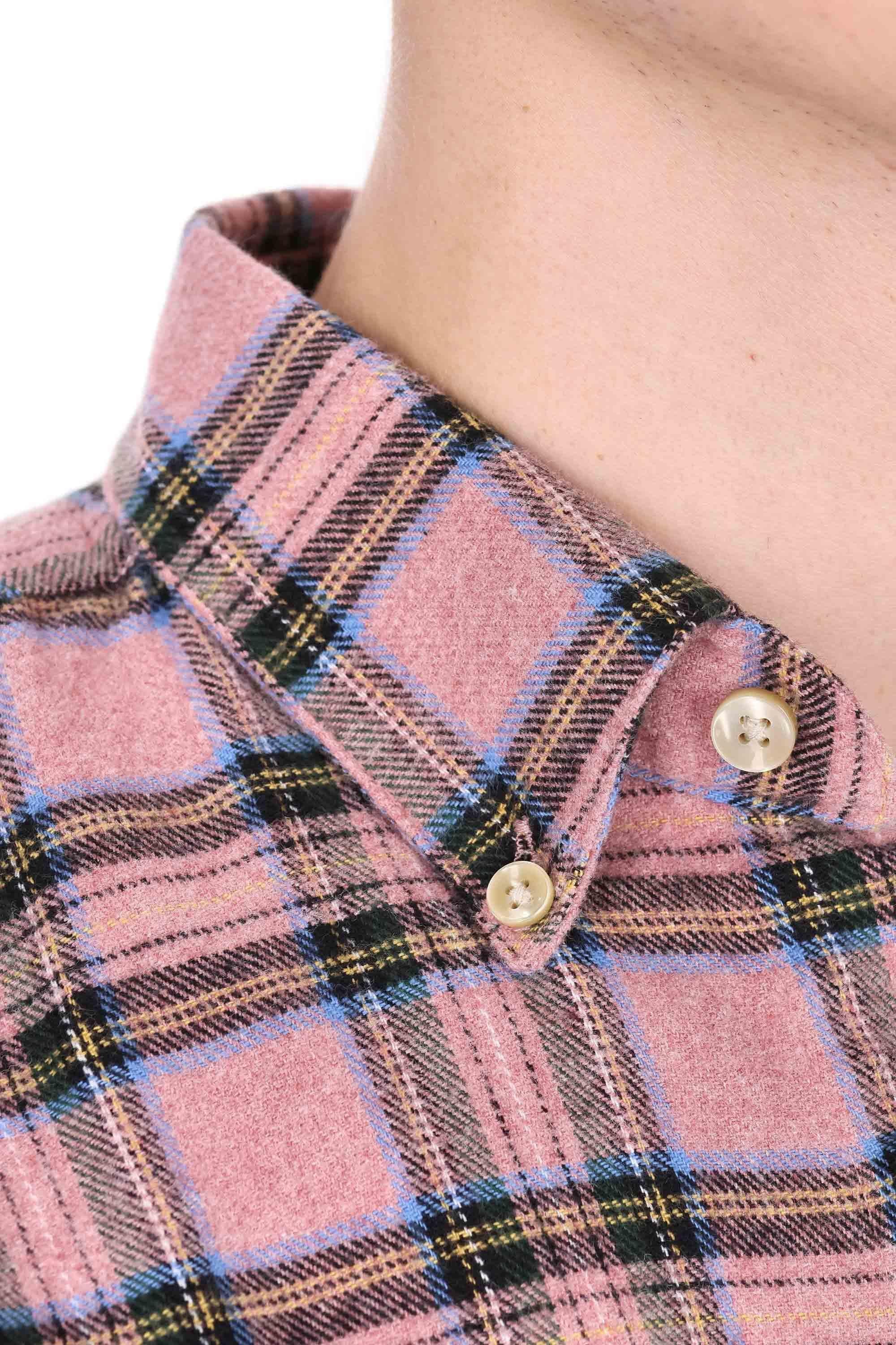 Portuguese Flannel Camicia in flanella di cotone modello Cais 020 MLTCLR 