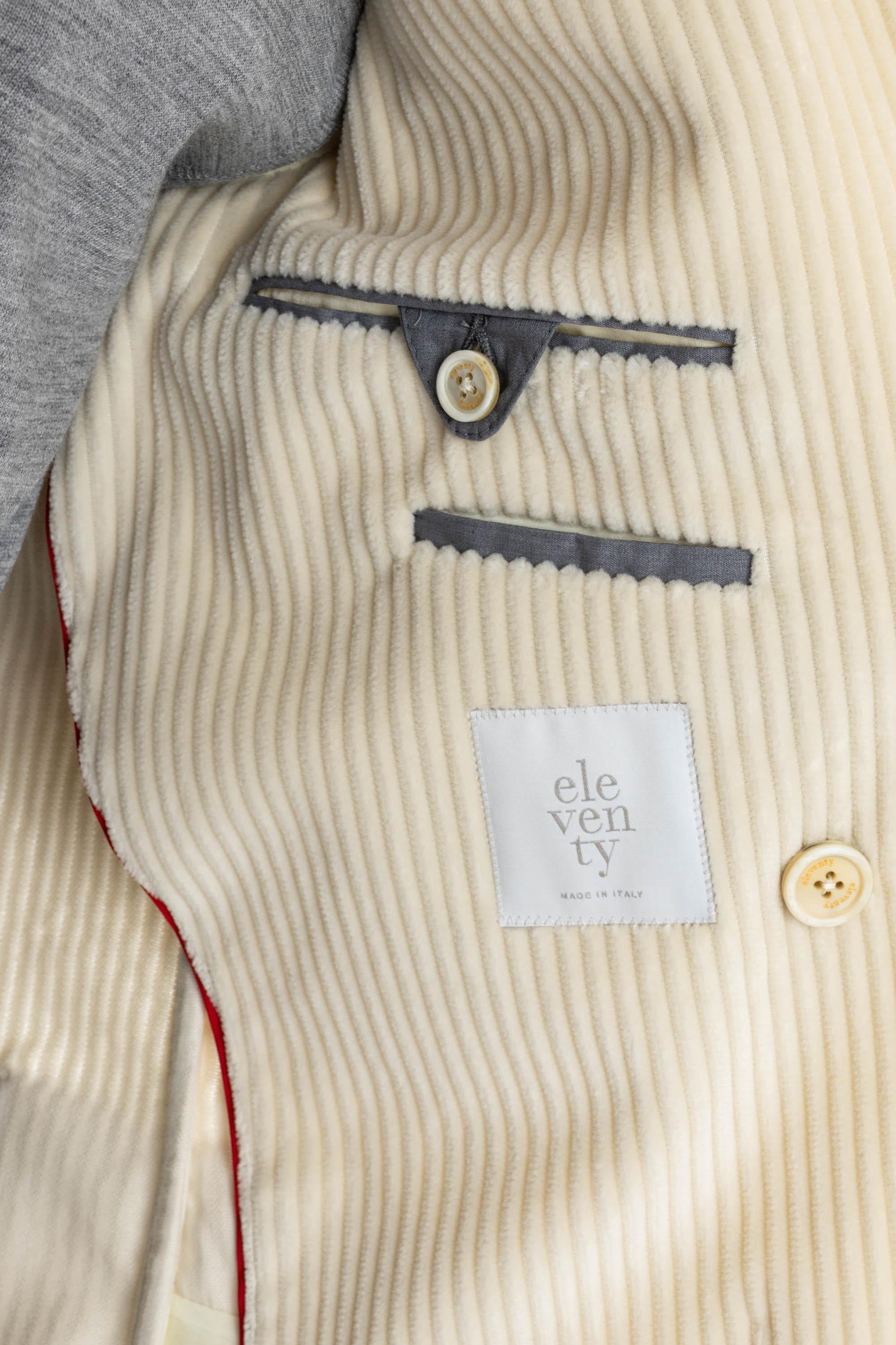 Eleventy Giacca doppiopetto in velluto costa roccia J70GIAA06 TES0J192 01 