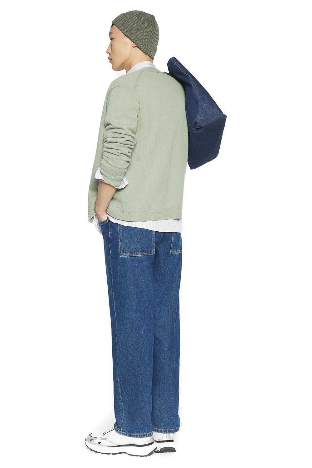 Maison Kitsuné Cardigan in lana merino con ricamo fox grande PM00509KM0329 0396 
