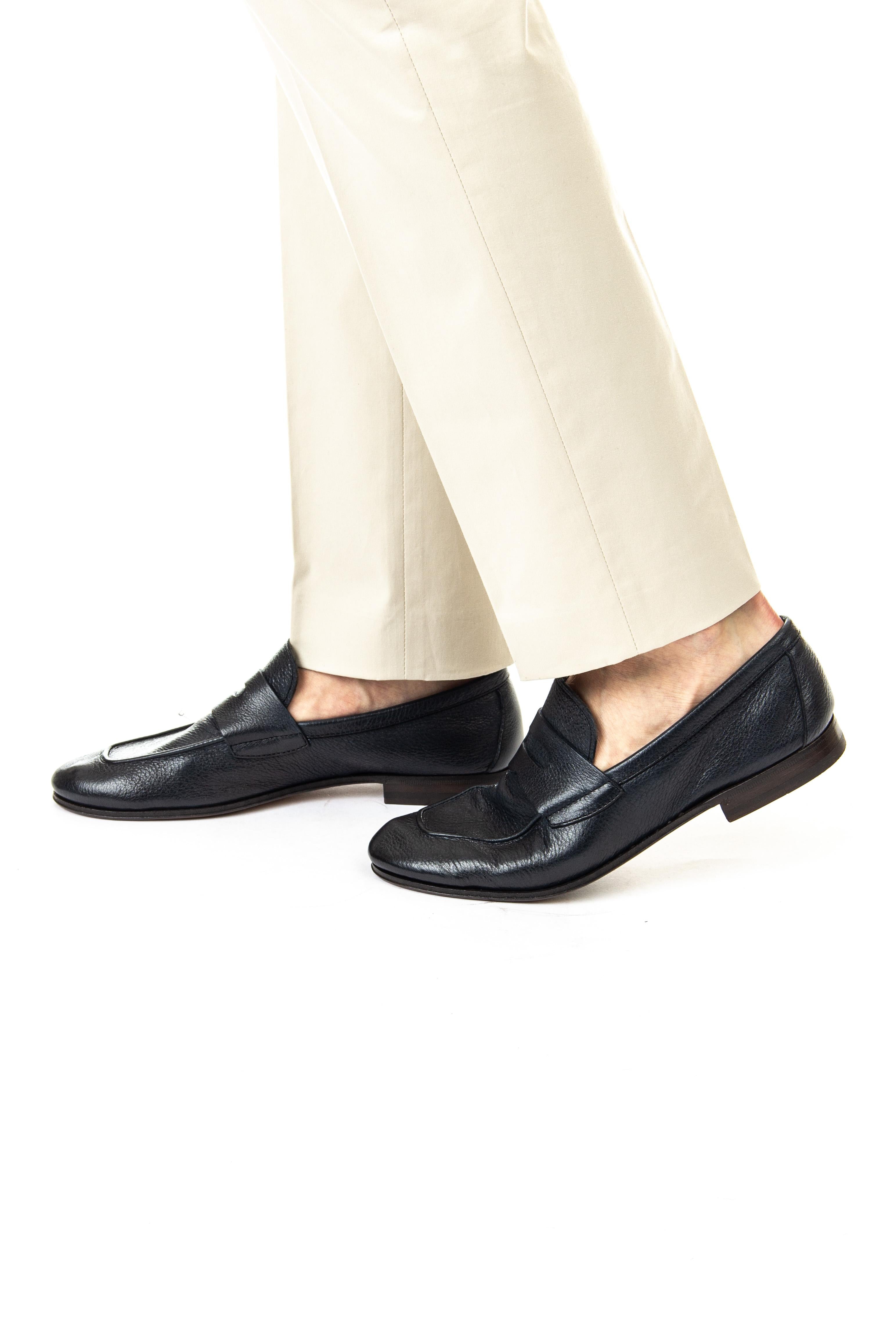 Henderson Mocassino in cervo con suola pieghevole CAPRI.C.2 BLU 