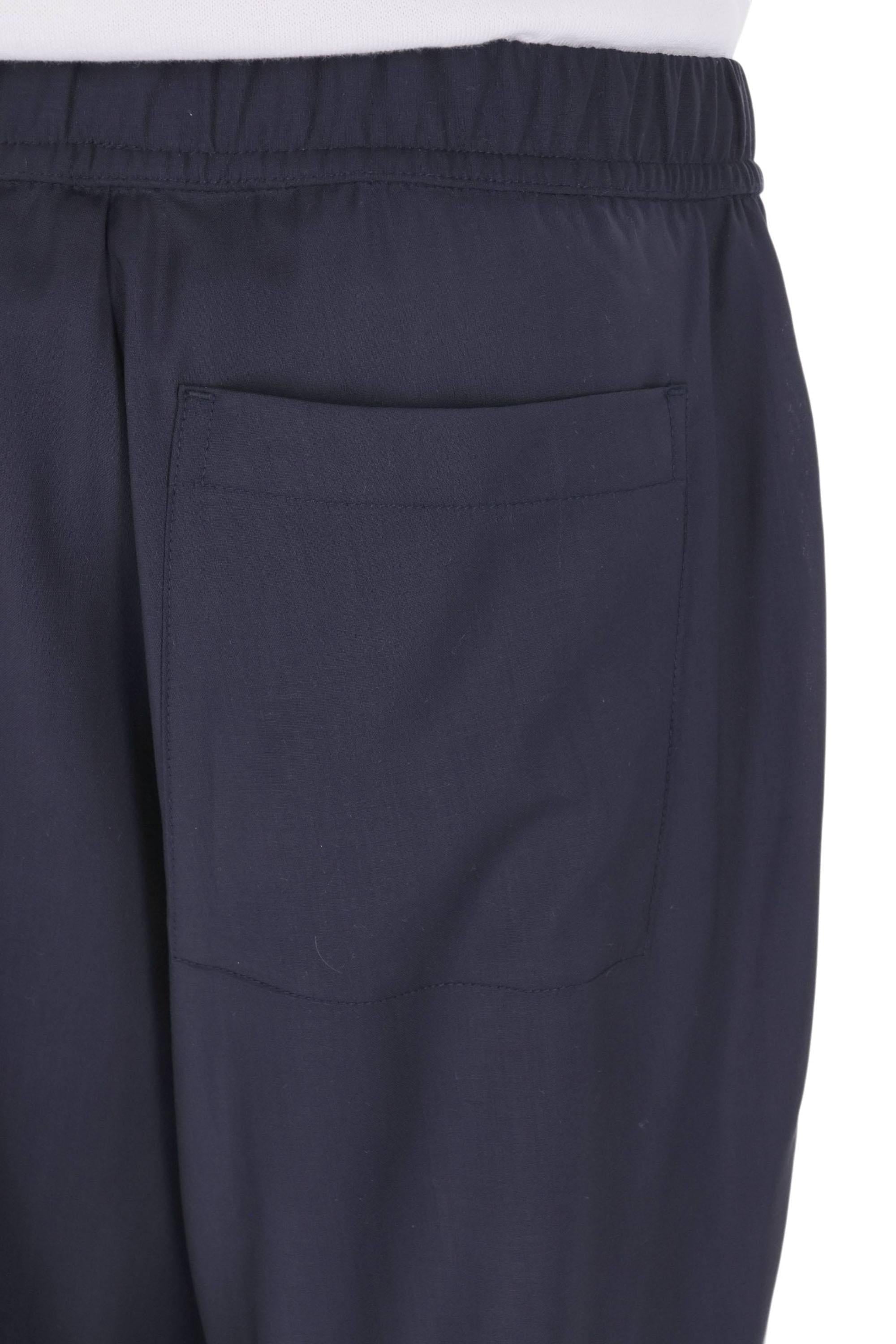 Officine Générale Pantalone in fresco lana super 110's mod. Nilson MTLG451 DARK NAVY 