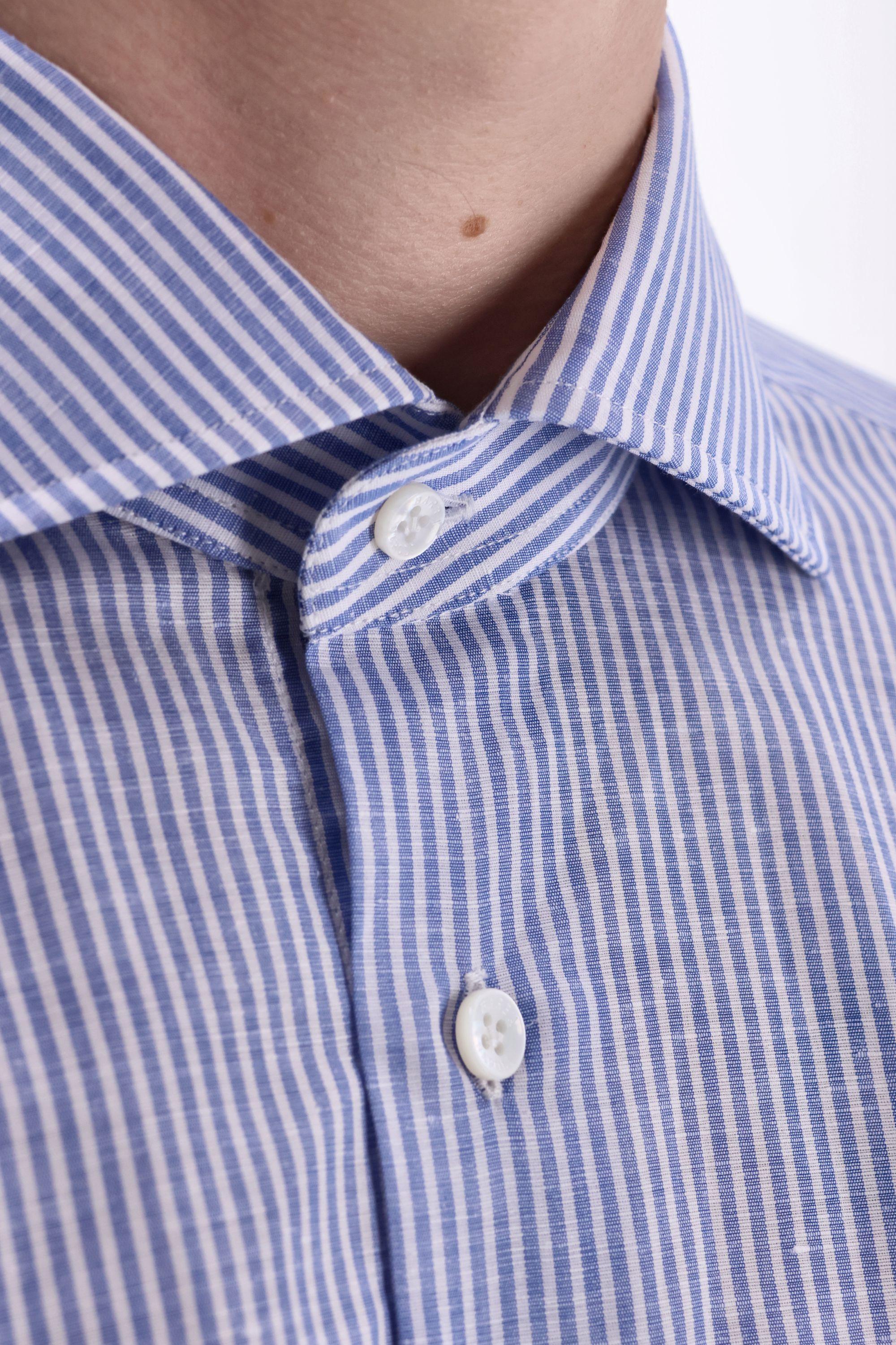 Camicia sartoriale bacchettata in cotone-lino linea culto K1U13P0134010U 2 Barba 
