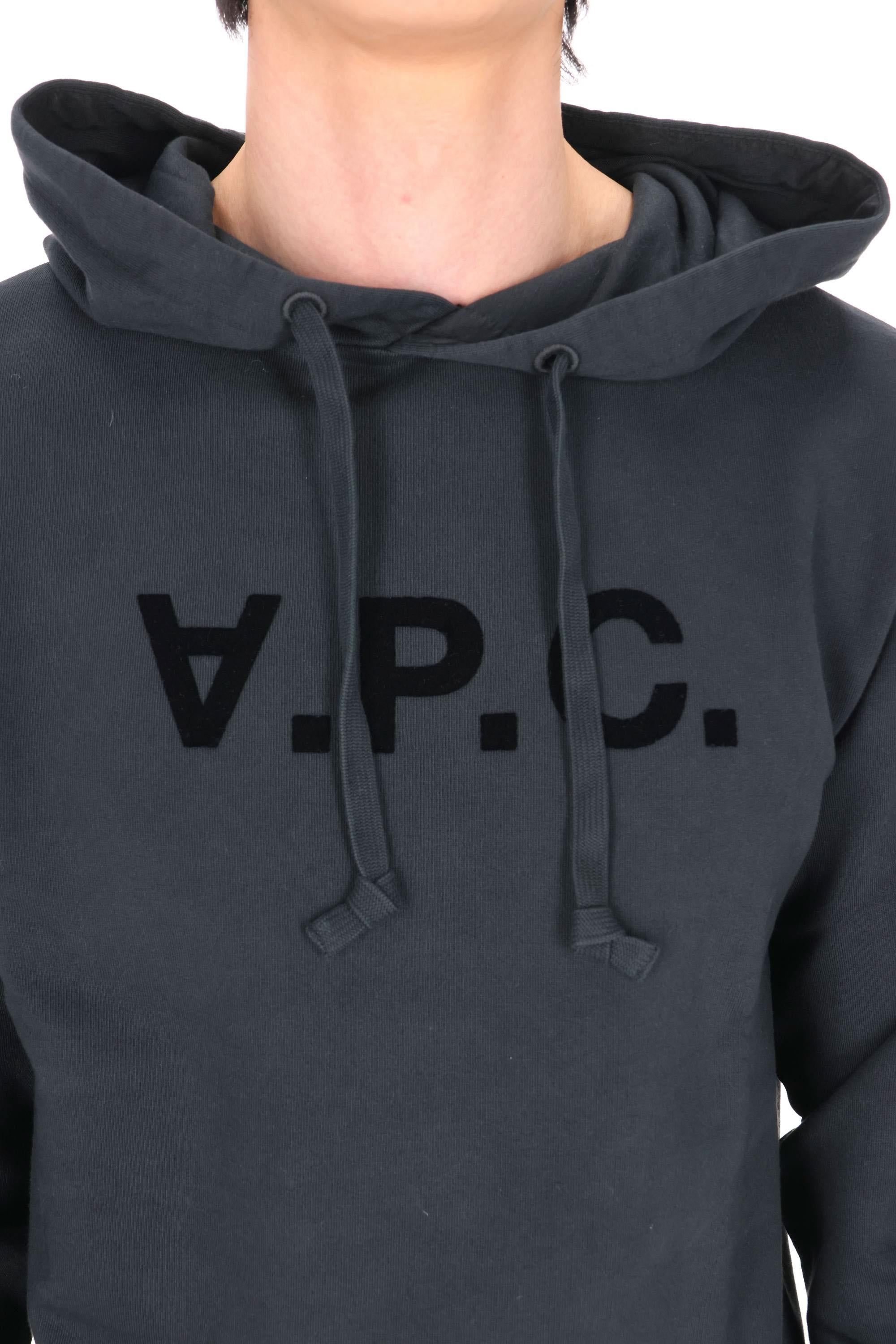 A.P.C. Felpa in cotone grand VPC COHMC-M27908/2 TZE-NOIR/NOIR 
