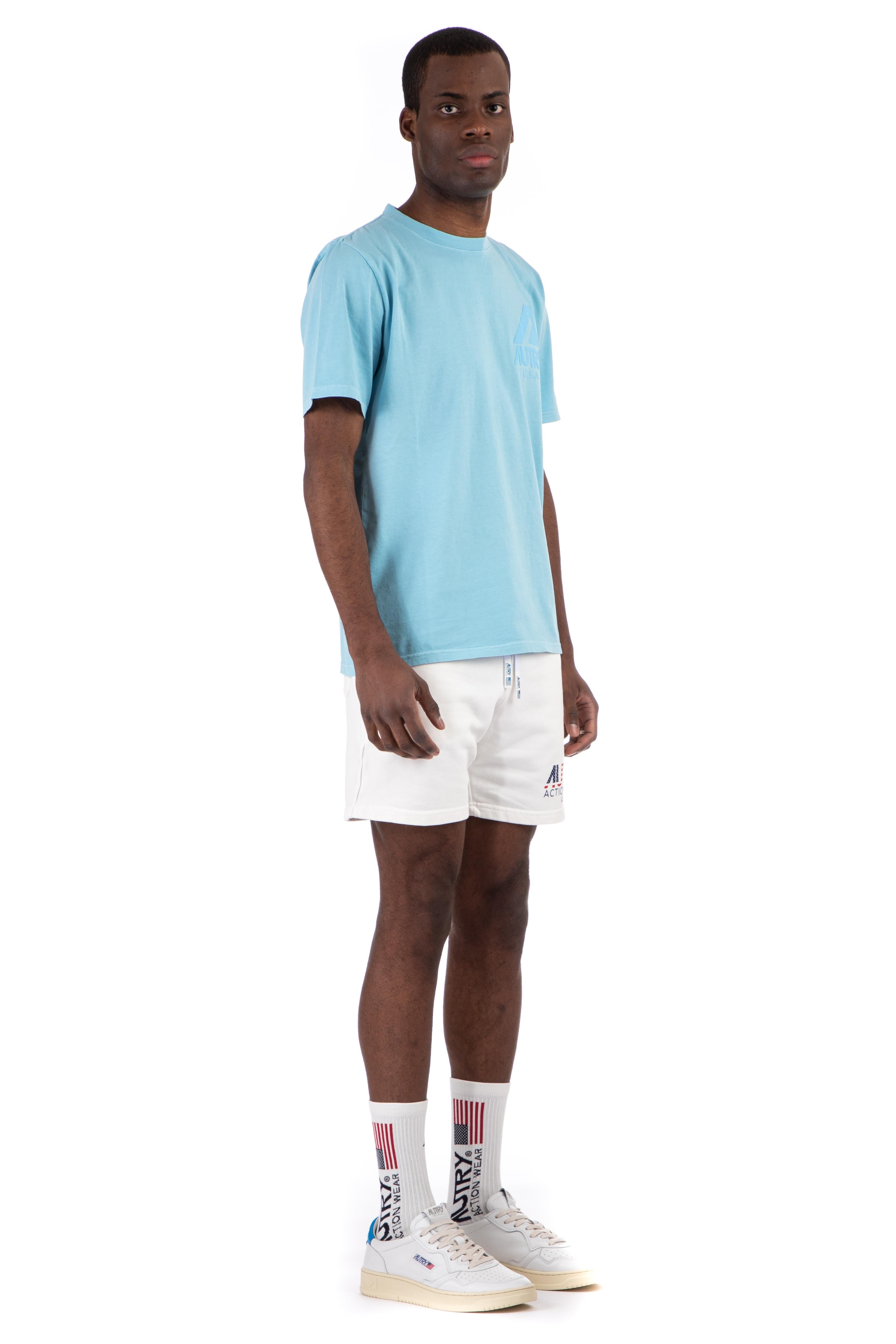 Autry T-shirt matchpoint in cotone ETSMM 1041 L.BLUE 