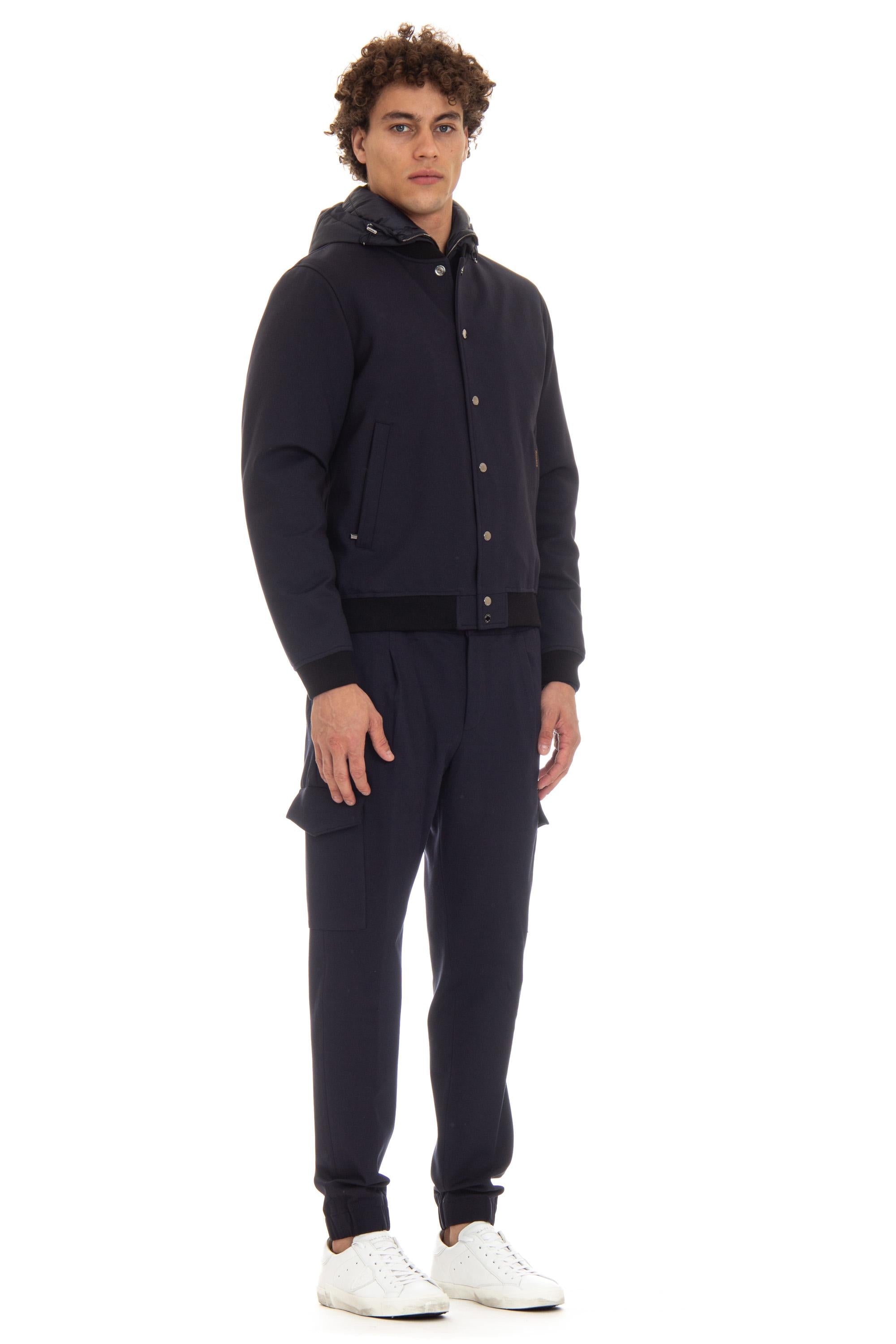 Piumino bomber active in jersey di viscosa mod. Callum-Tz CALLUM-TZ DARK BLU Moorer 