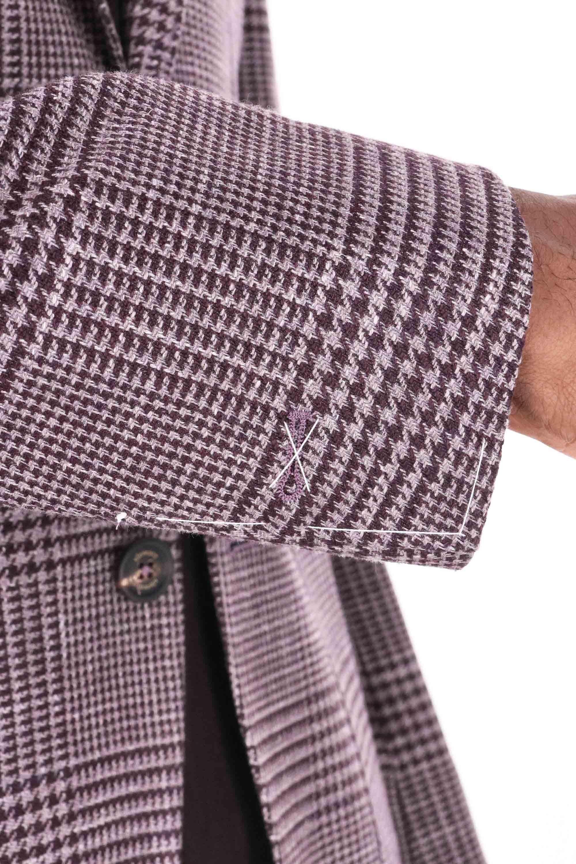 Eleventy Giacca principe di galles in lana-lino-seta L75GIAC12 TES0L099 81 