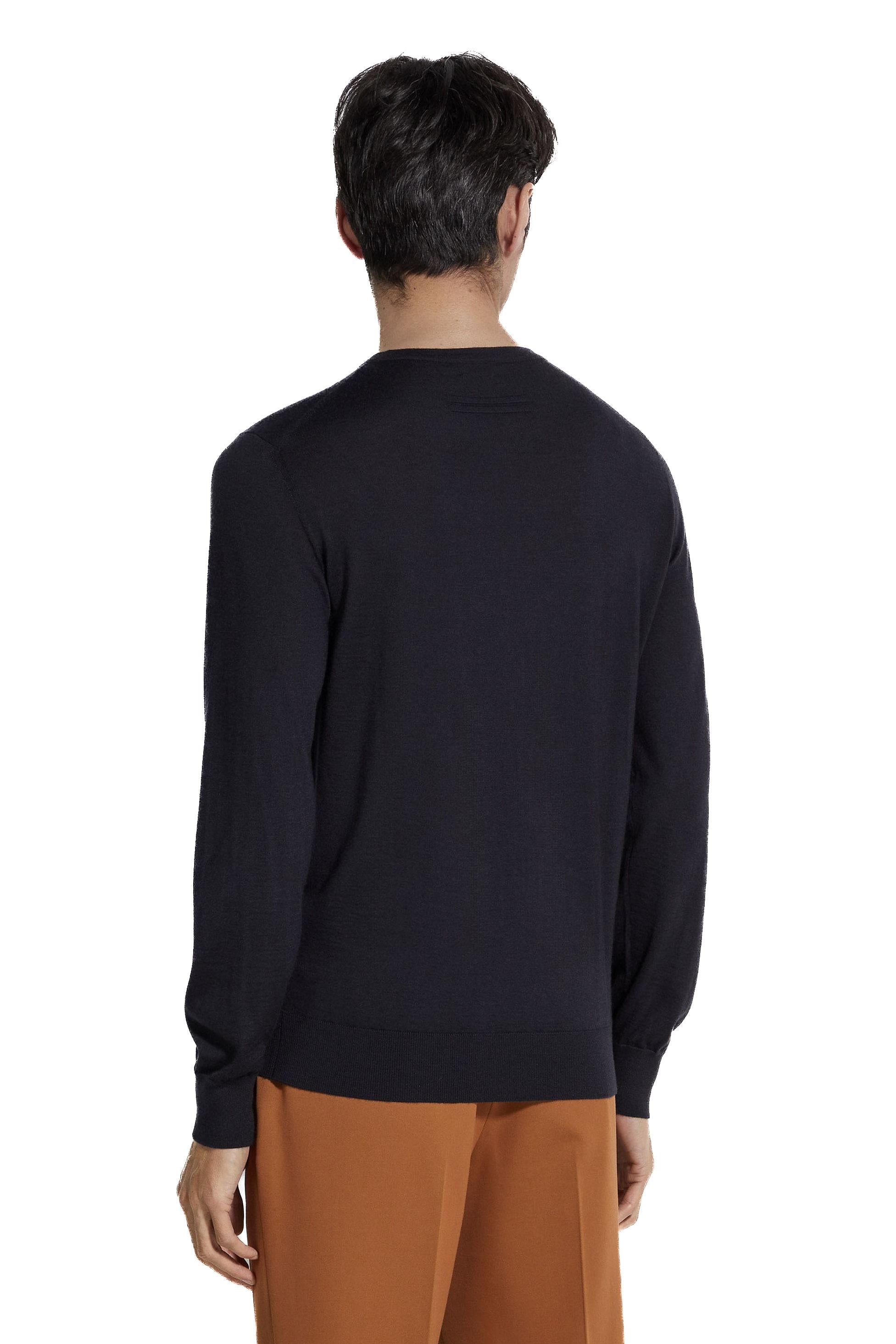 Zegna Maglia girocollo in cashmere-seta E8J00-110 B98 