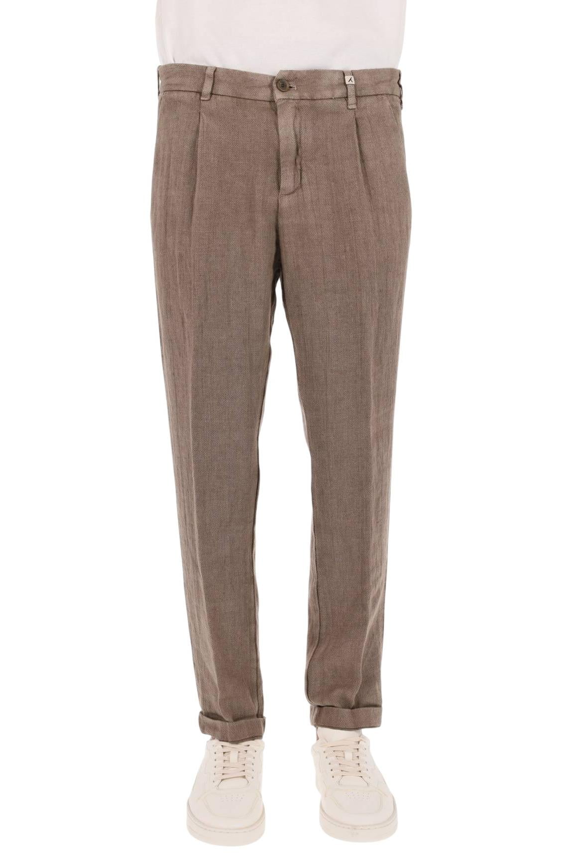 Myths Pantalone in lino con vita elasticata 26M18ELA 78 49 