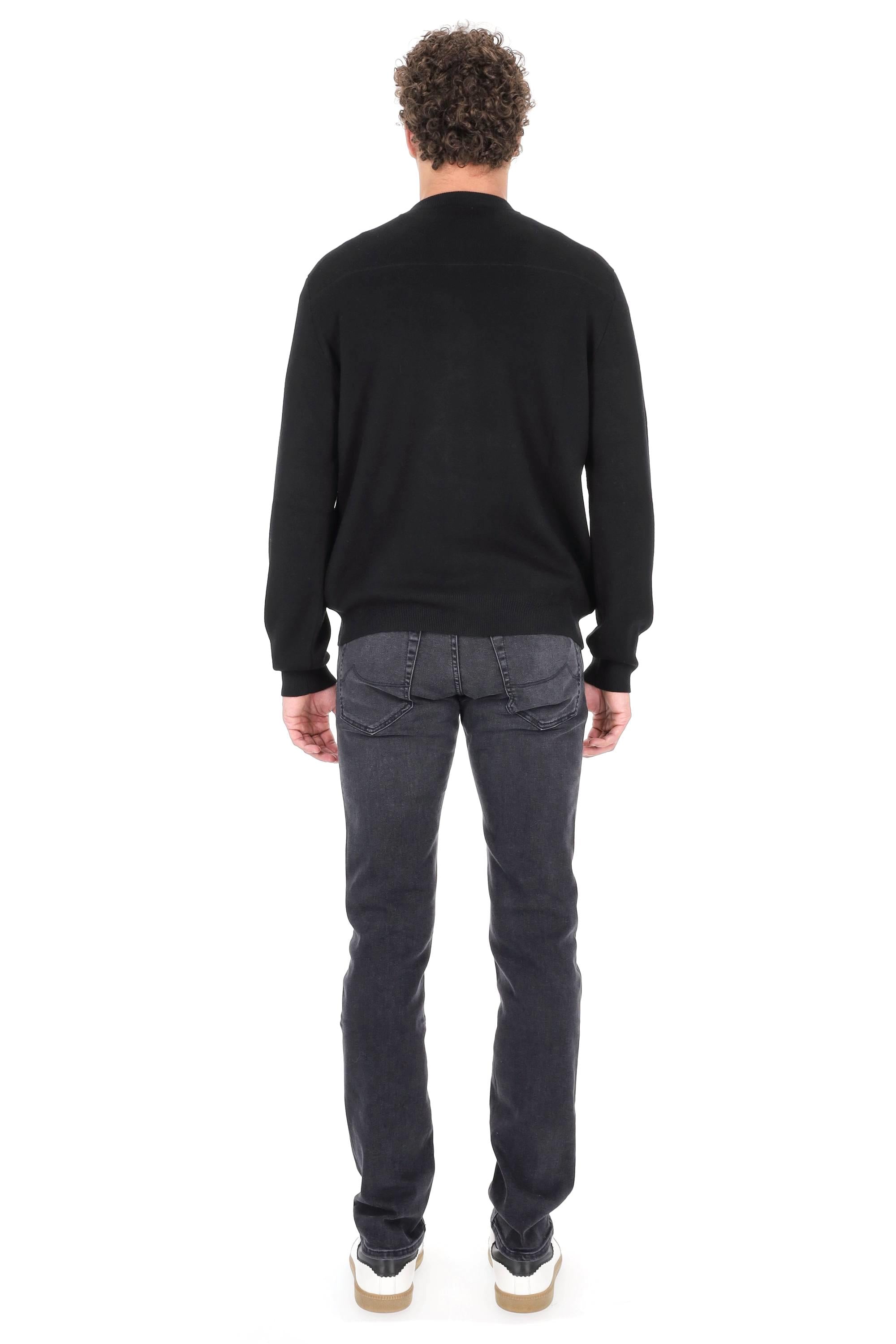 Drumohr Maglia full zip in lana merino collo baseball D1D422 690 