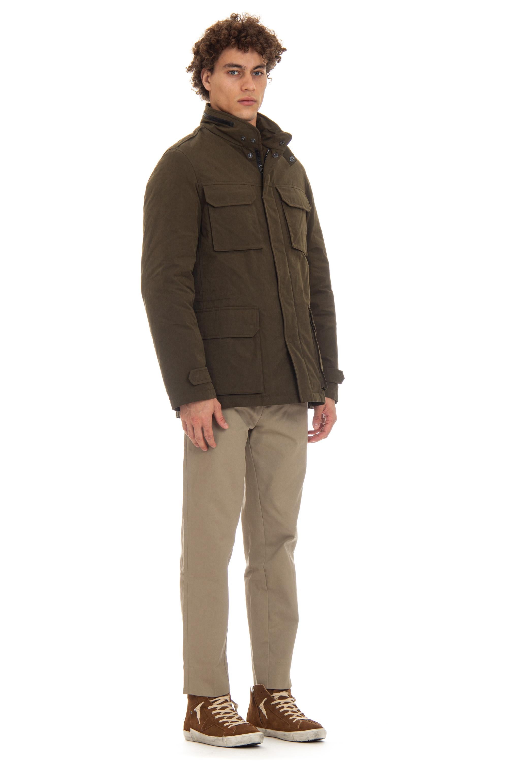 Field jacket in cotone spalmato imbottita in piuma H456 96104 15 Sealup 