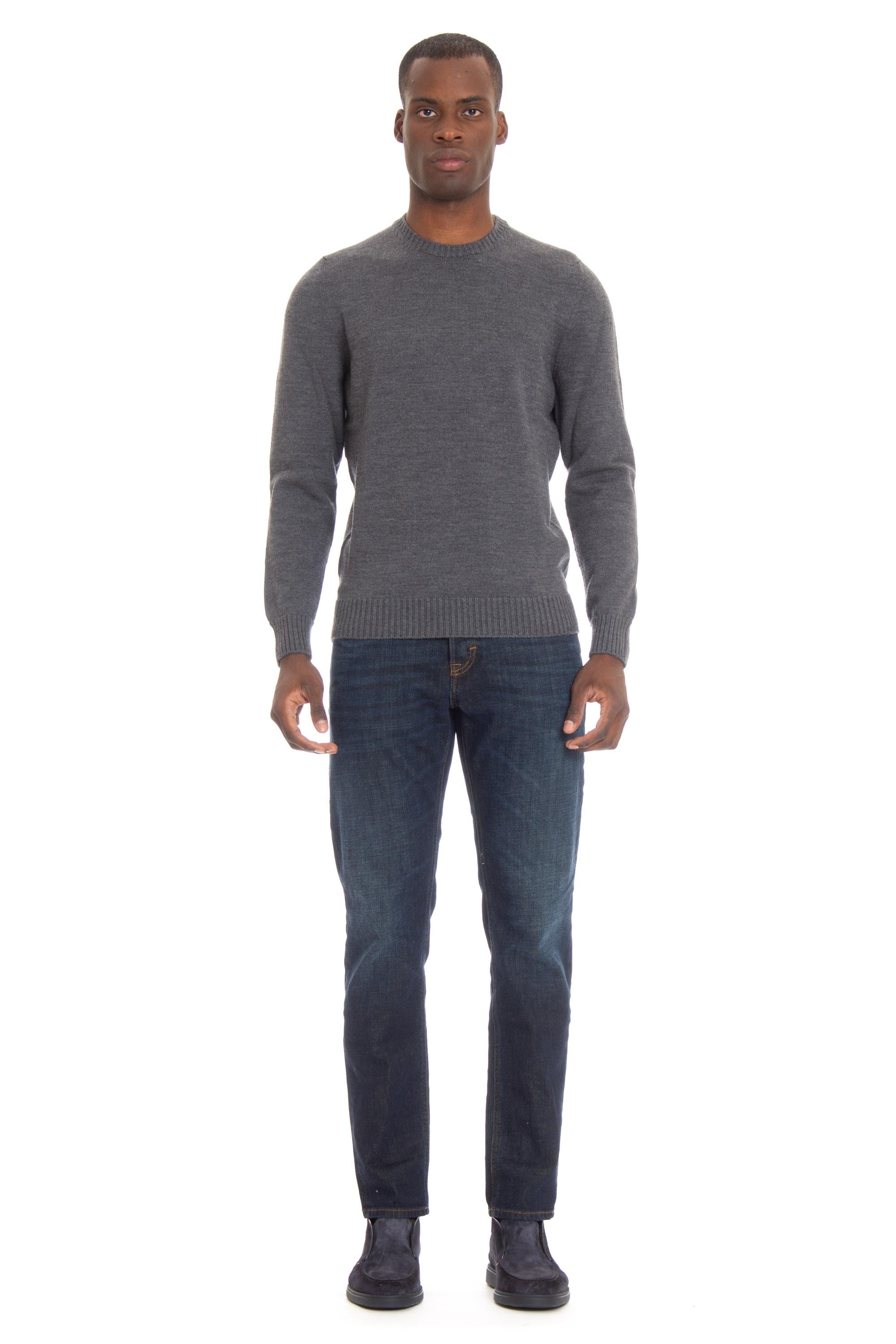 Maglia girocollo in lana merinos finezza 7 D7M103_5 671 Drumohr 