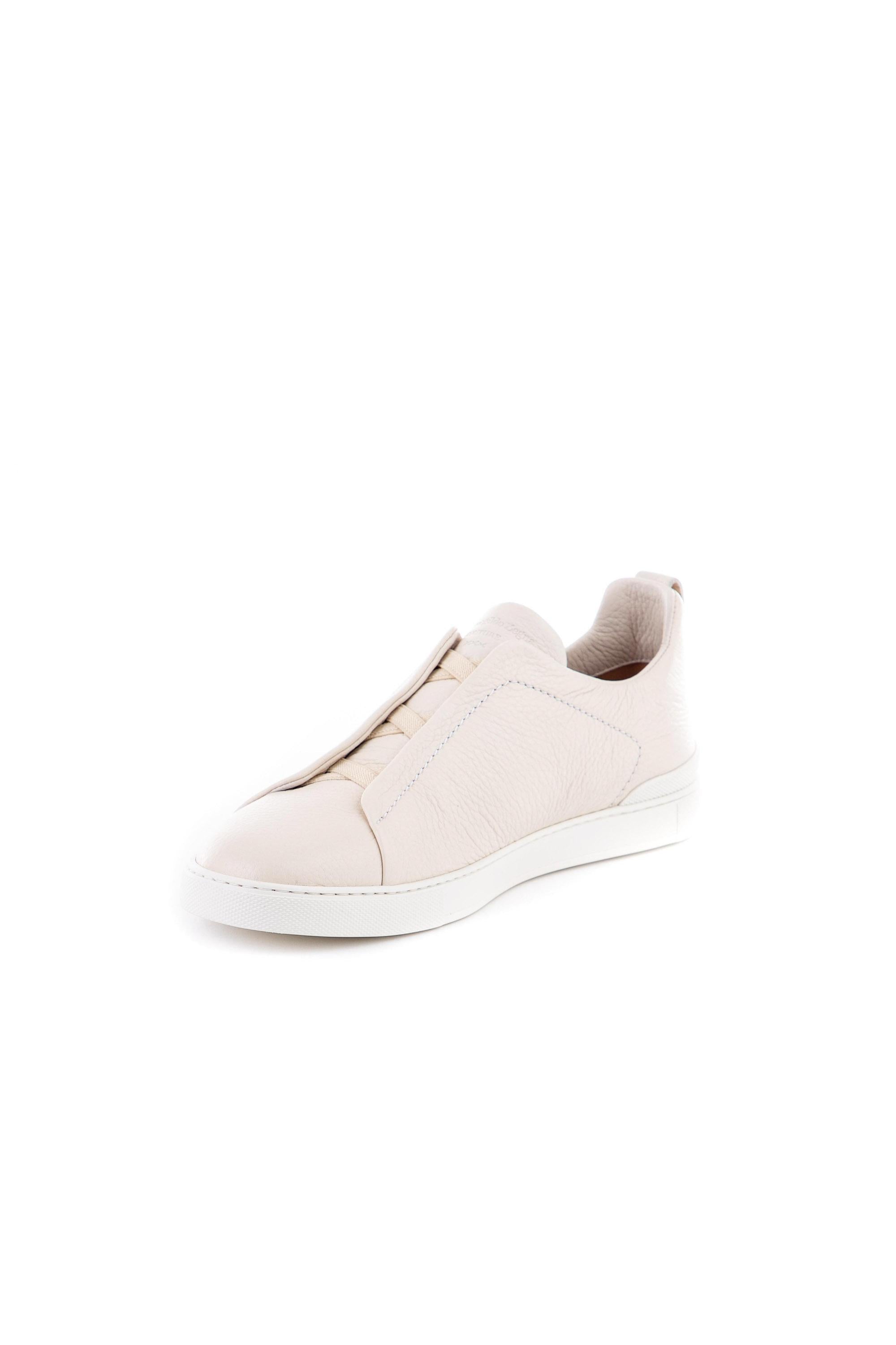 Zegna Sneakers Triple Stitch in cervo supersoft LHCVO A4667X NEW PAN 