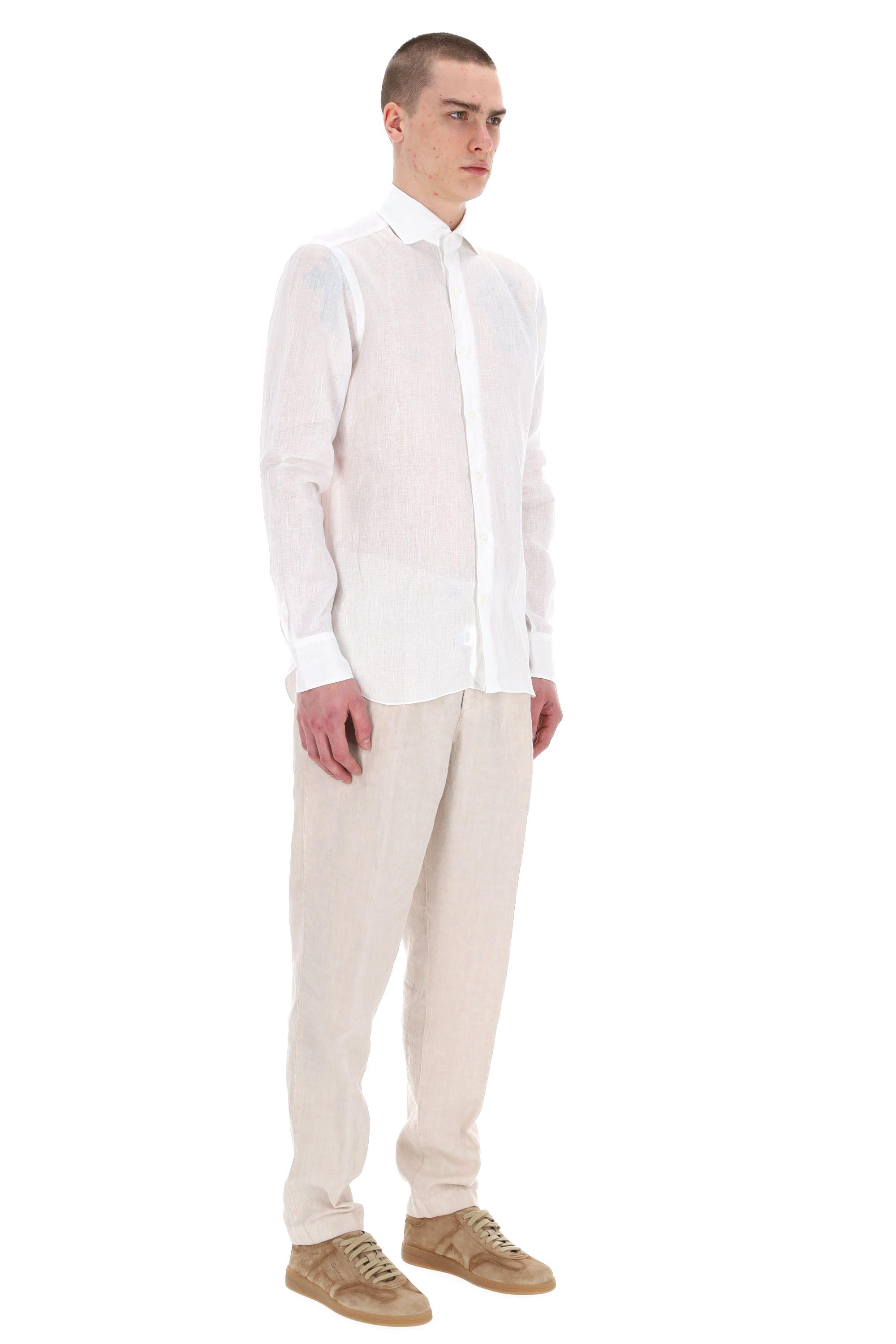 Barba Camicia sartoriale in lino tinta unita linea Dandylife LIU13P0147067.U/2 0001 