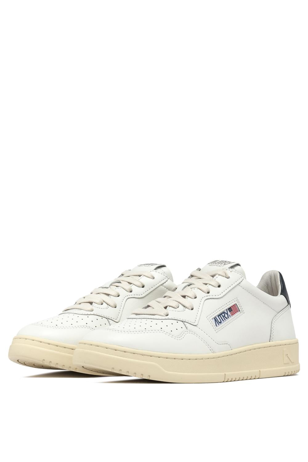 Autry Sneaker Medalist in pelle talloncino blu AULM - LL12 WHT/SPACE 