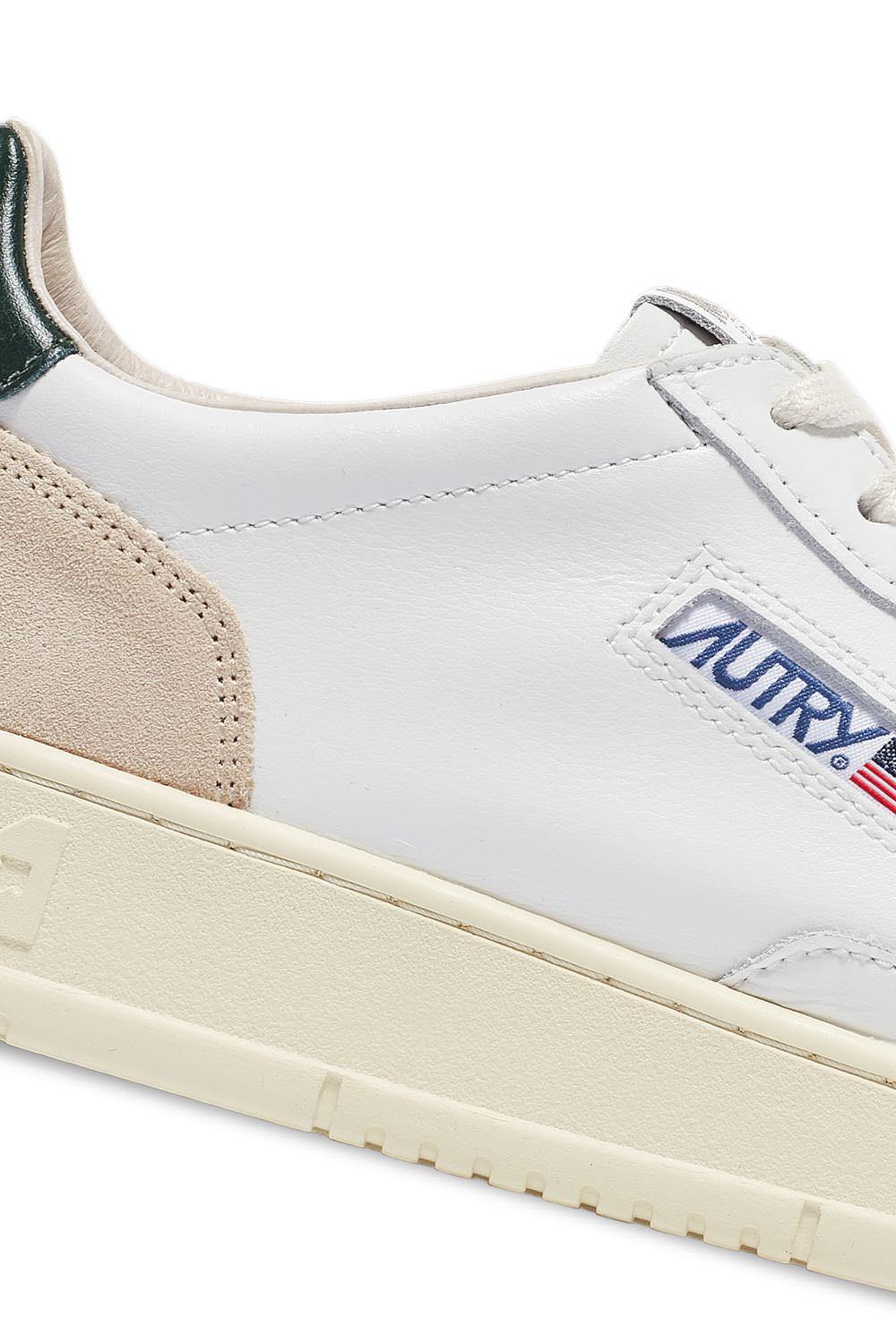 Autry Sneaker Medalist bimateriale talloncino verde AULM LS56 WHT/MOUNT 