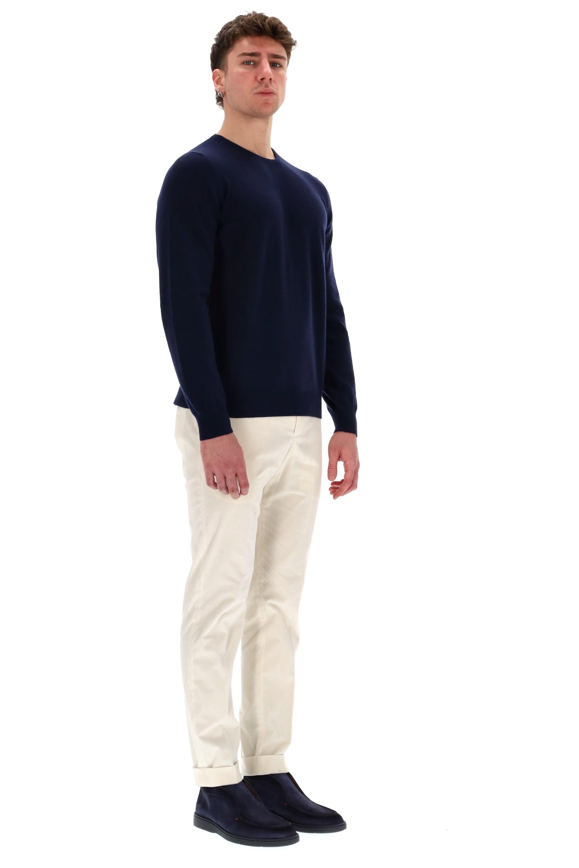 Maglia girocollo in lana-cashmere in finezza 14999 57167/2 586 Barba 