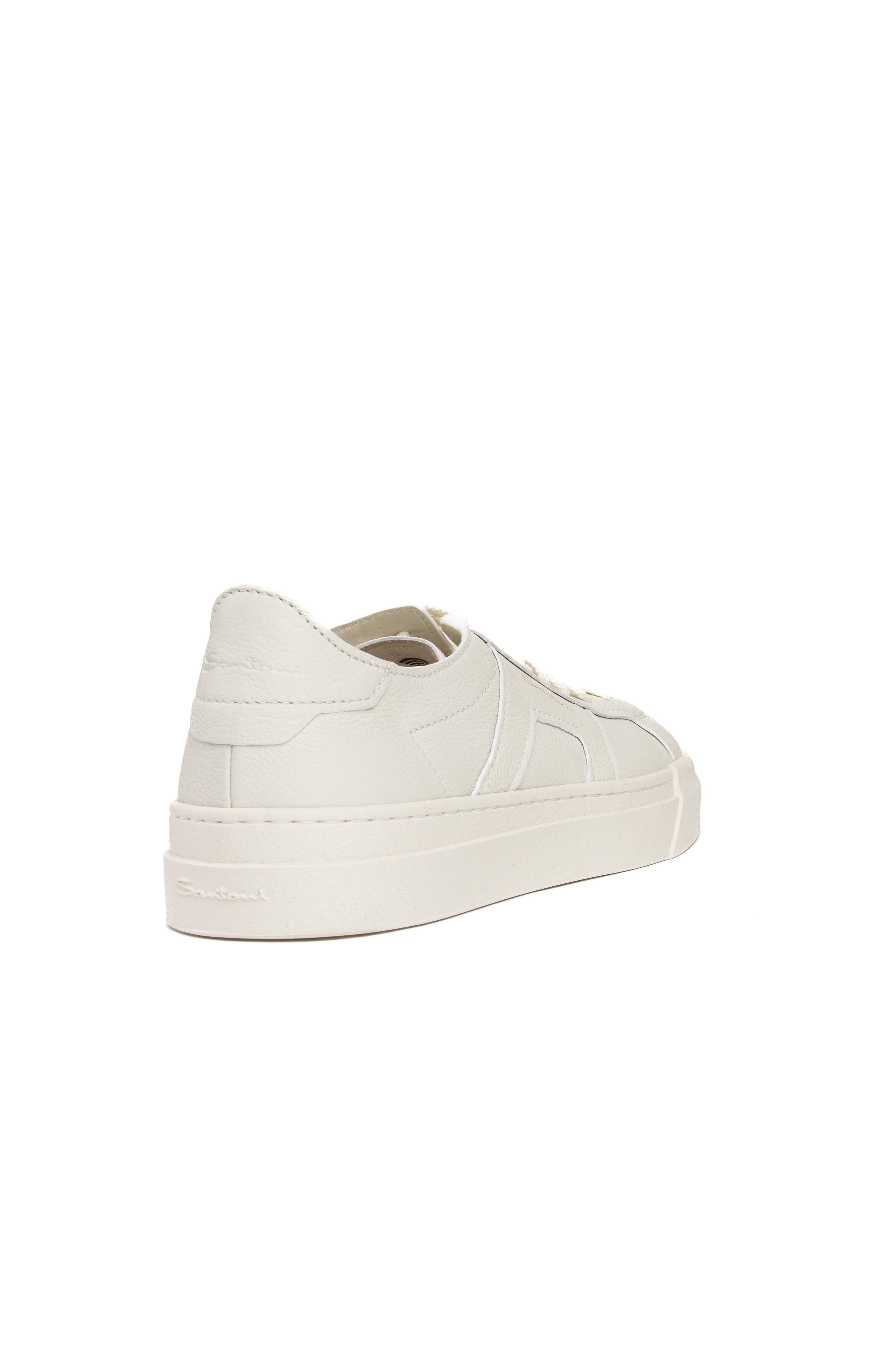 Sneaker Double Buckle in pelle martellata MBGT21967PNNTSIW/3 I48 Santoni 