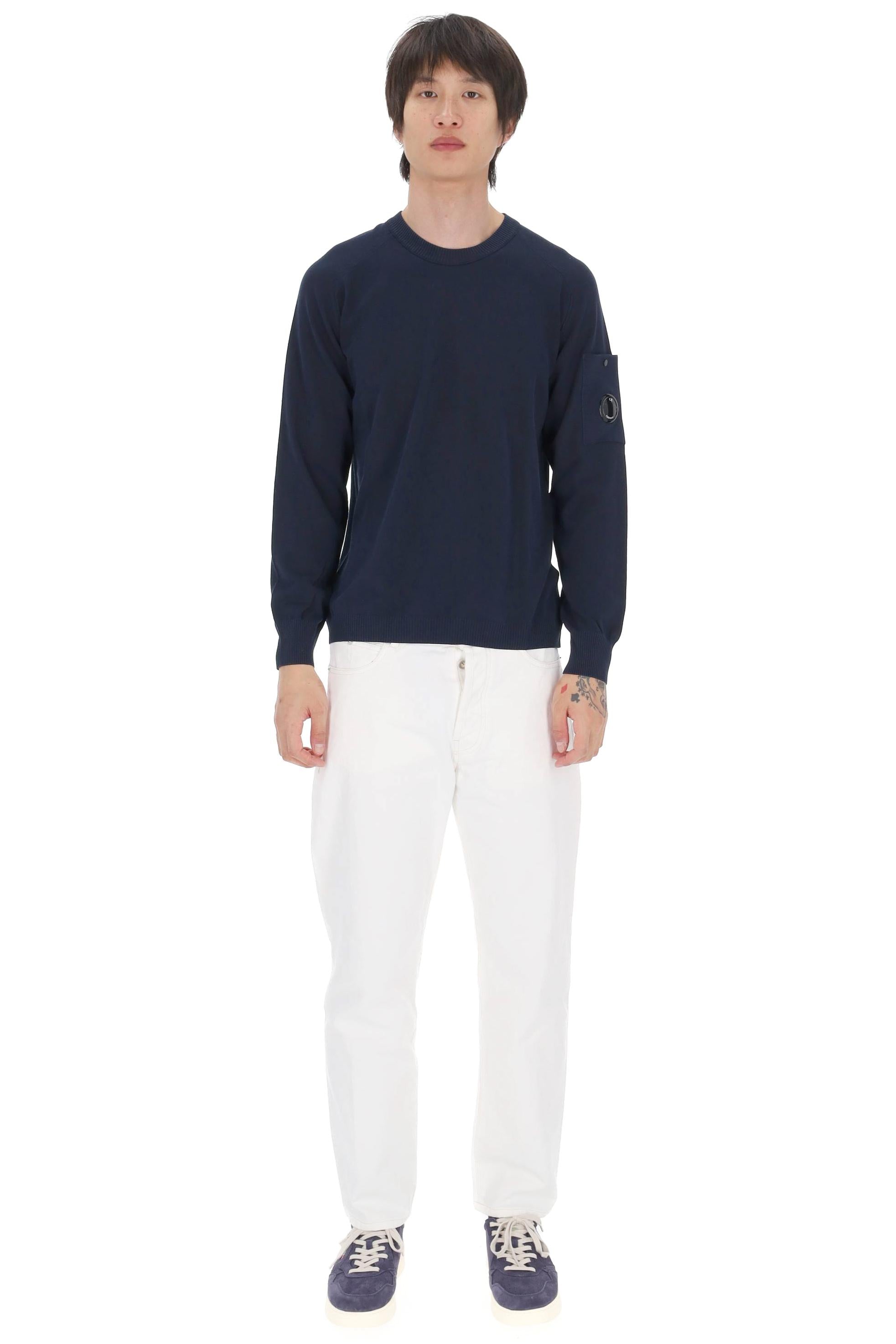 CP Company Maglia girocollo in cotone crepe 20CMKN105A 006323O/2 888 