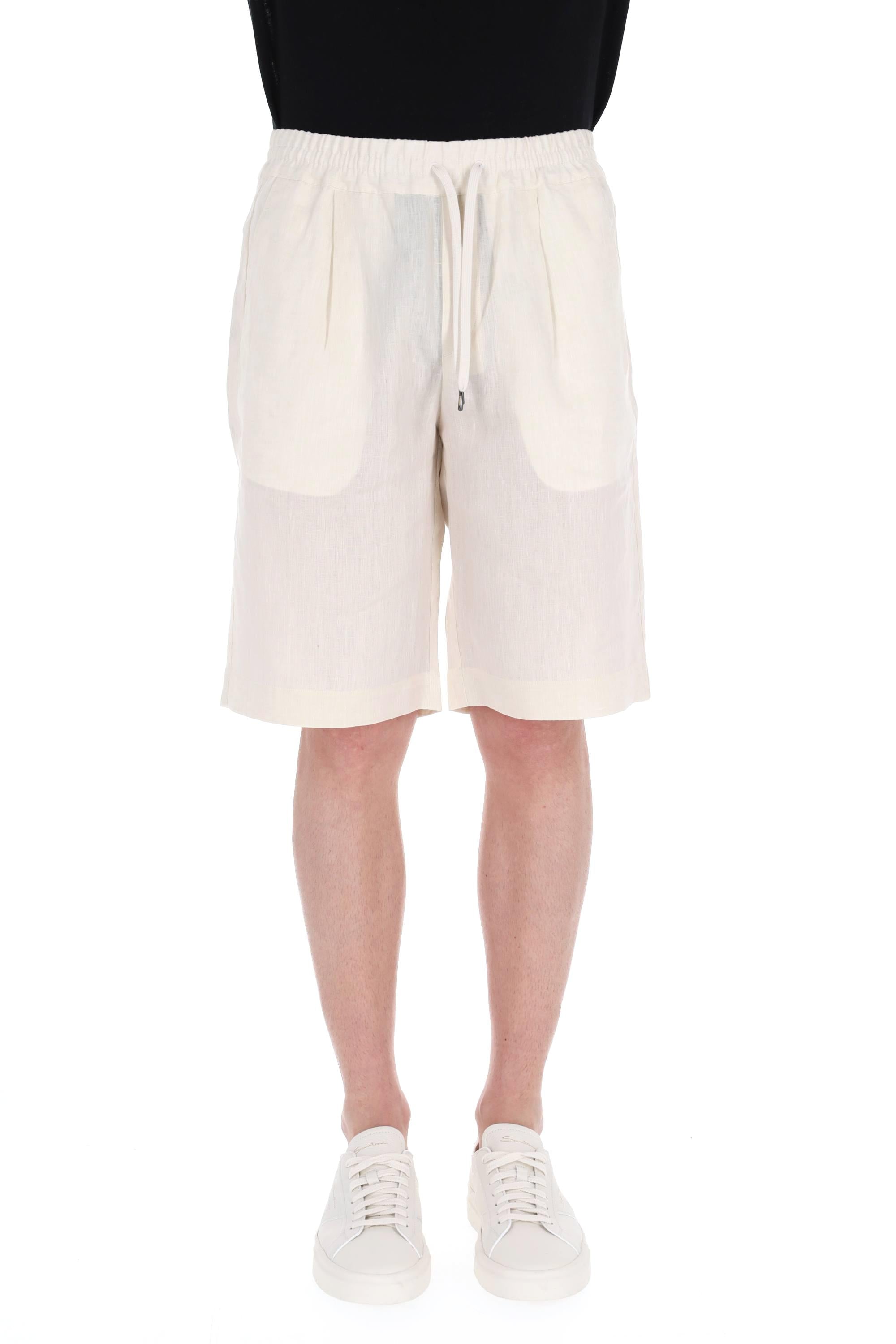 Bermuda jogger in puro lino PT000105U 1985 Herno 