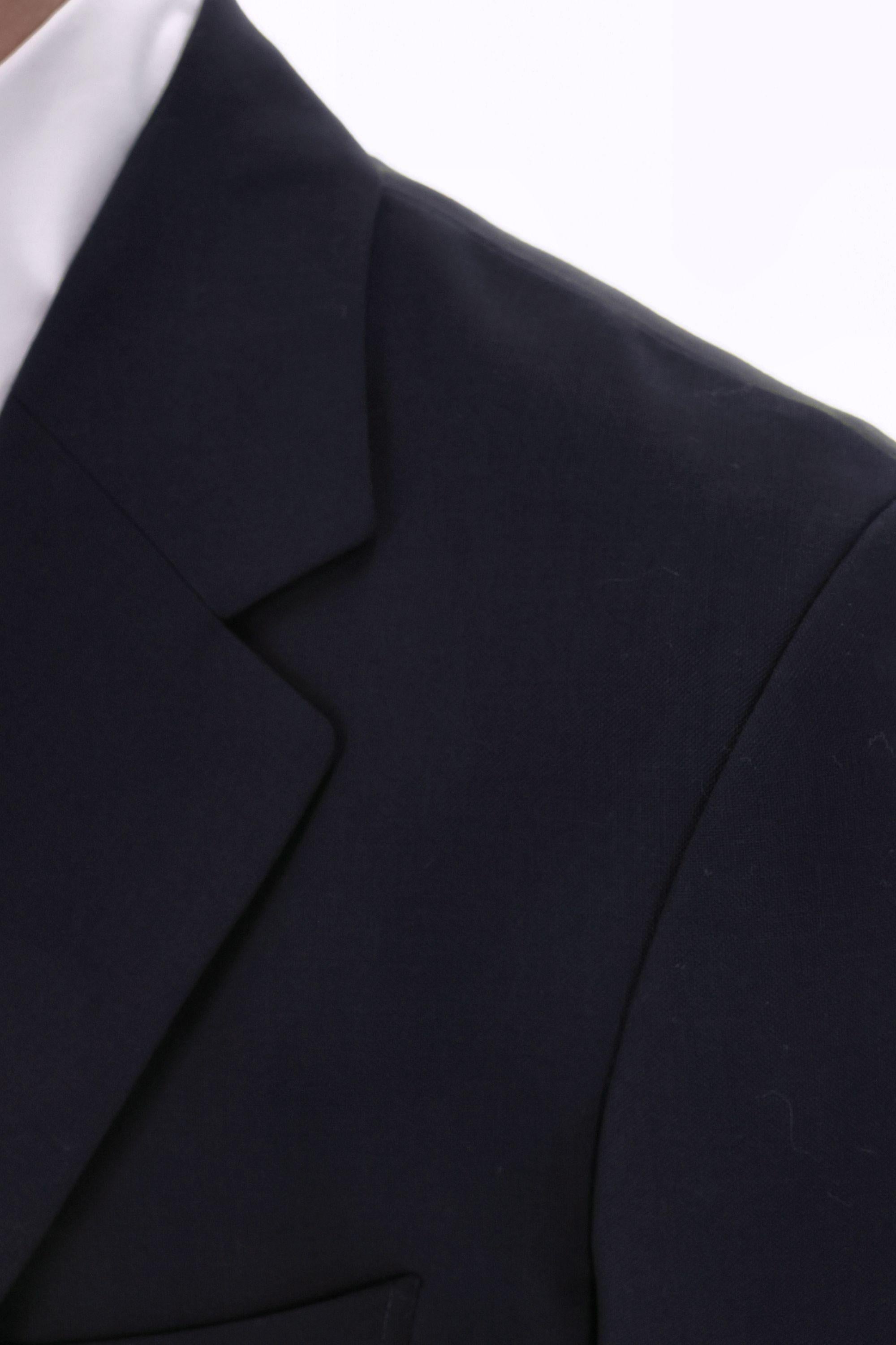 Officine Générale Giacca in lana monopetto modello Kent MTLG400 DARK NAVY 