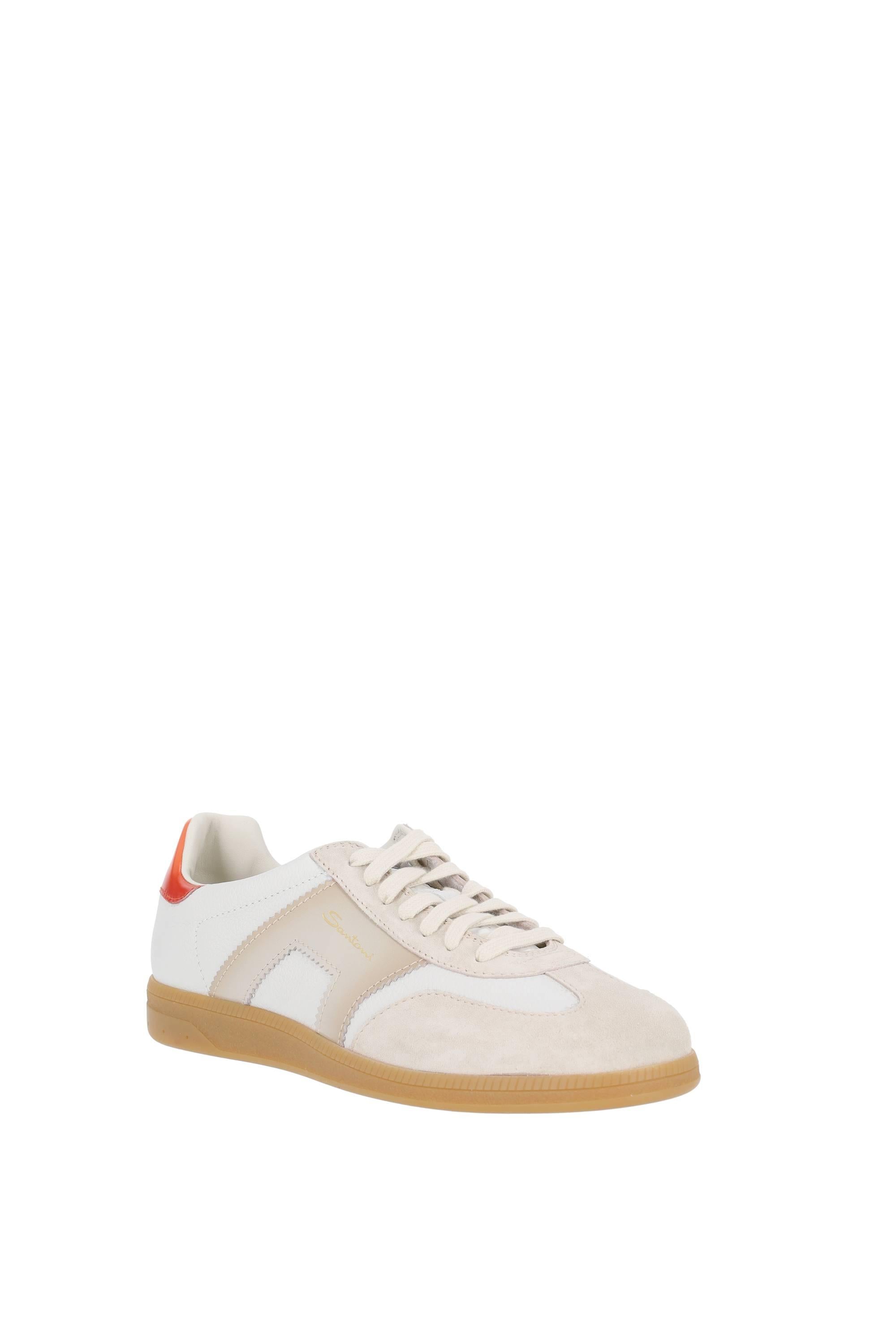 Santoni Sneaker in pelle e camoscio mod. Olympic MBPL21965FARCNO/3 I85 