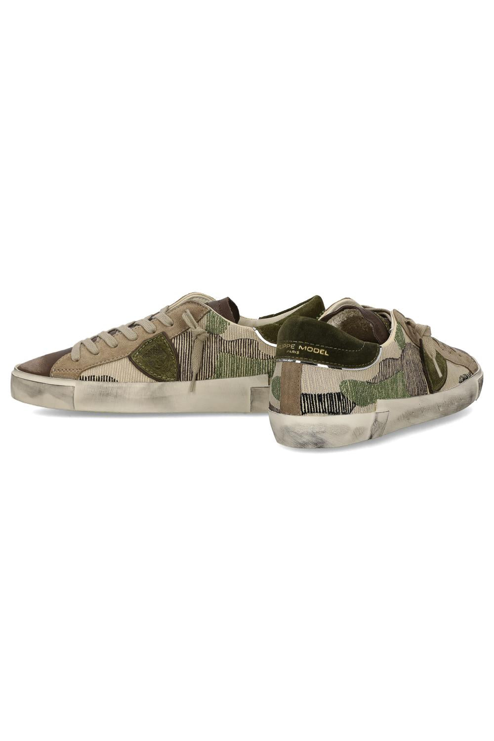 Philippe Model Sneaker camouflagein tessuto e pelle modello Paris PRLU PRSX_4 CB03 