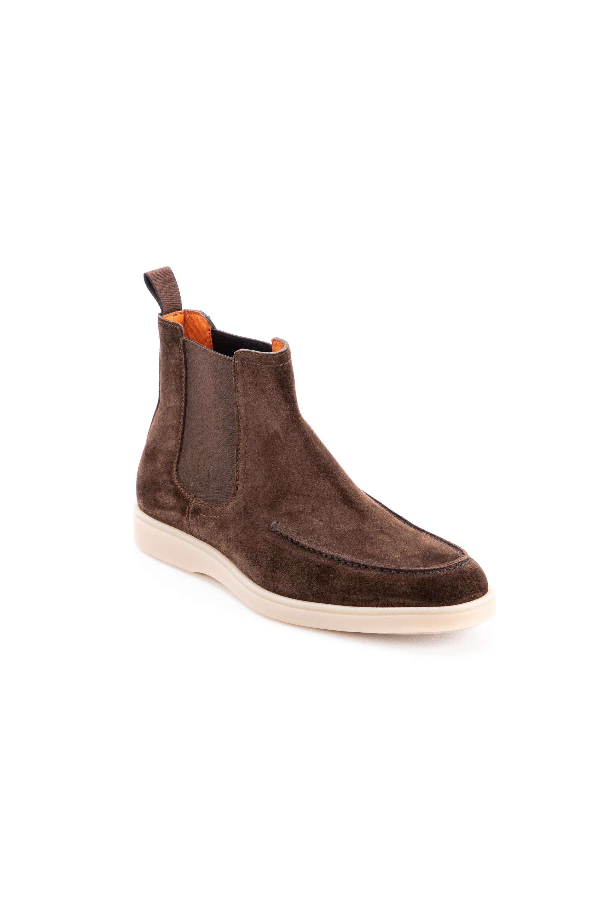 Stivaletto in camoscio con fondo in gomma antiscivolo MGDT17690TAAESVU T50 Santoni 