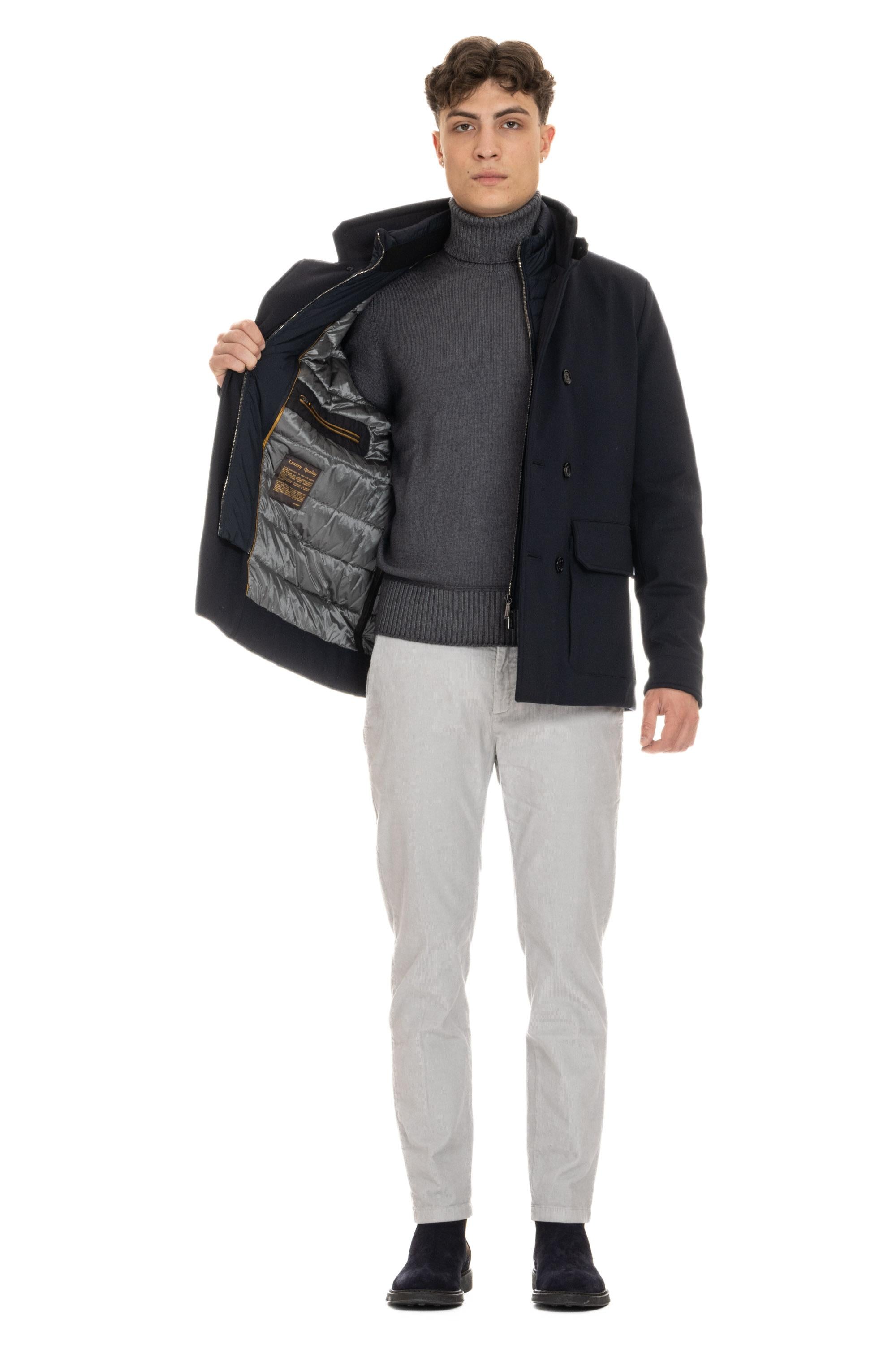 Peacoat imbottito modello Bas-Tz BAS-TZ DARK BLU Moorer 