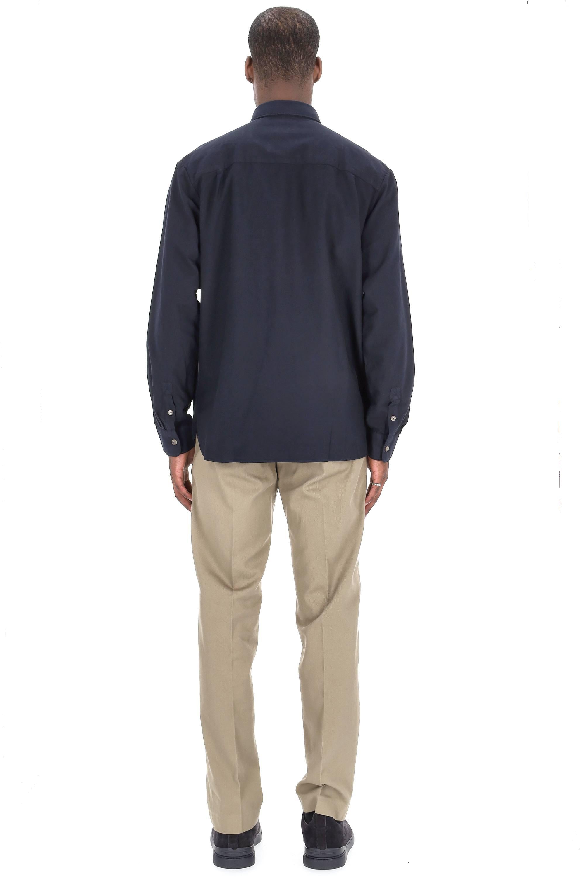 A.P.C. Camicia in piquet di cotone con taschino Relax fit COHAH-H12599 IAK 