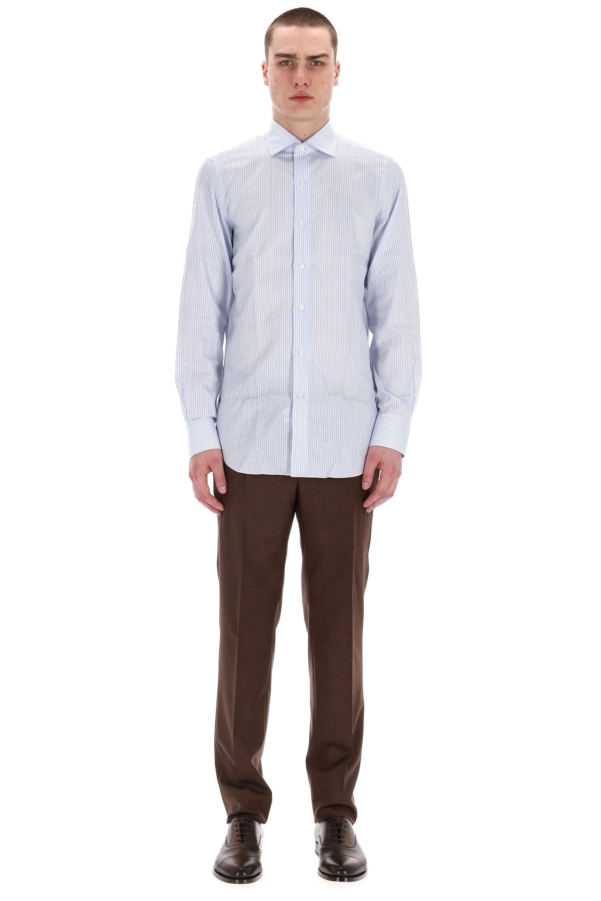 Camicia bacchettata sartoriale linea Milano ML-470039-P5107 01 Finamore 