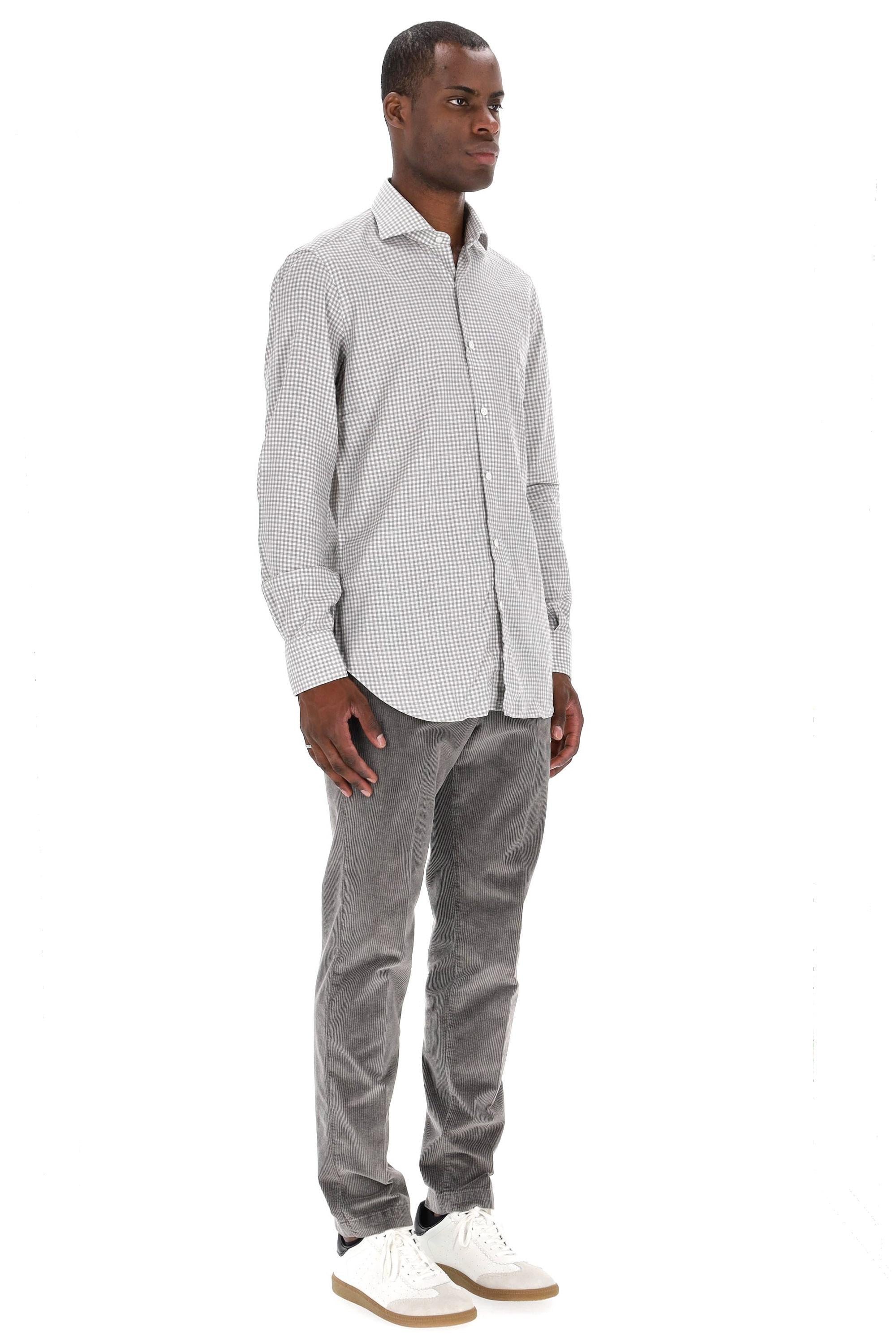 Camicia in cotone vichy linea Culto K1U13P0150002.U 0004 Barba 