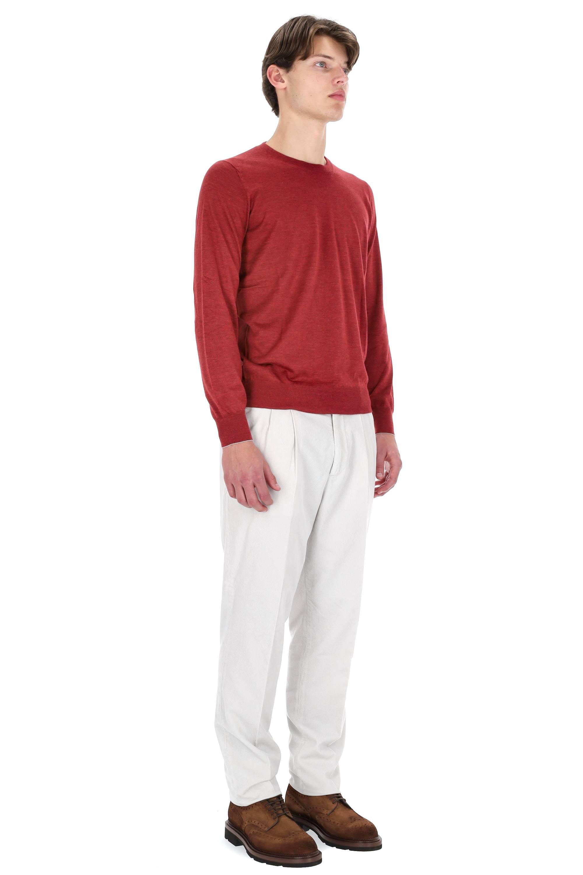 Brunello Cucinelli Maglia girocollo in finezza di cashmere-seta-lino MSY00100 CUP87 