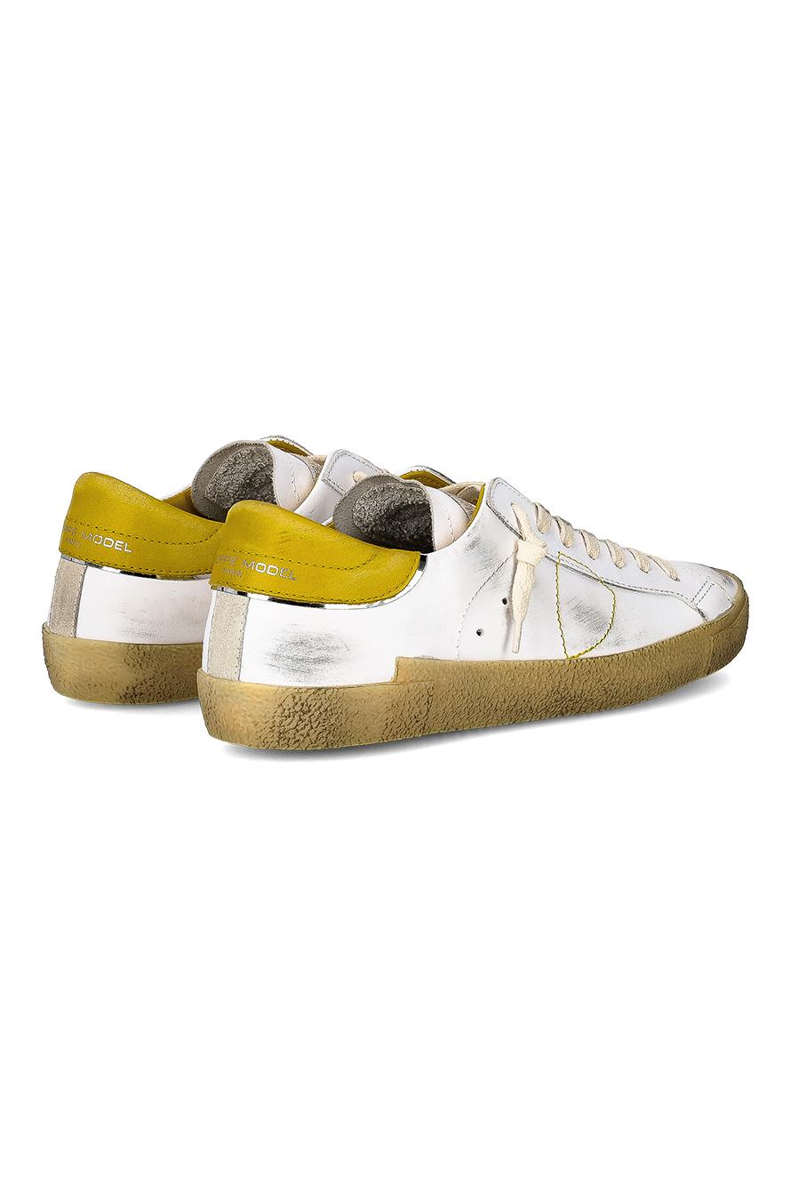 Sneaker in pelle talloncino senape mod. Paris PRLU PRSX/15 VT03 Philippe Model 