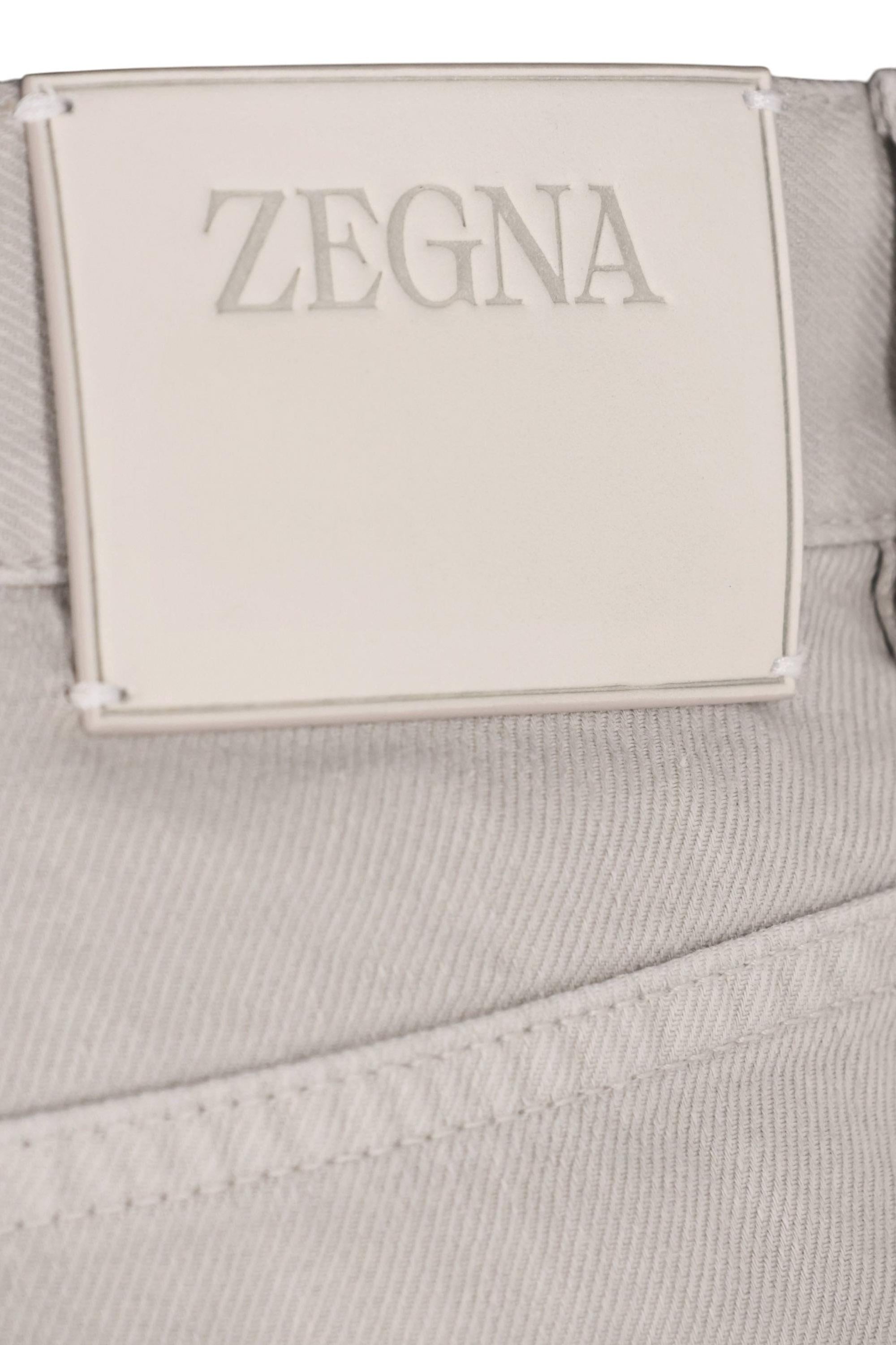 Zegna 5 tasche color Roccia in cotone murble UHL59A3-CITYE K01 