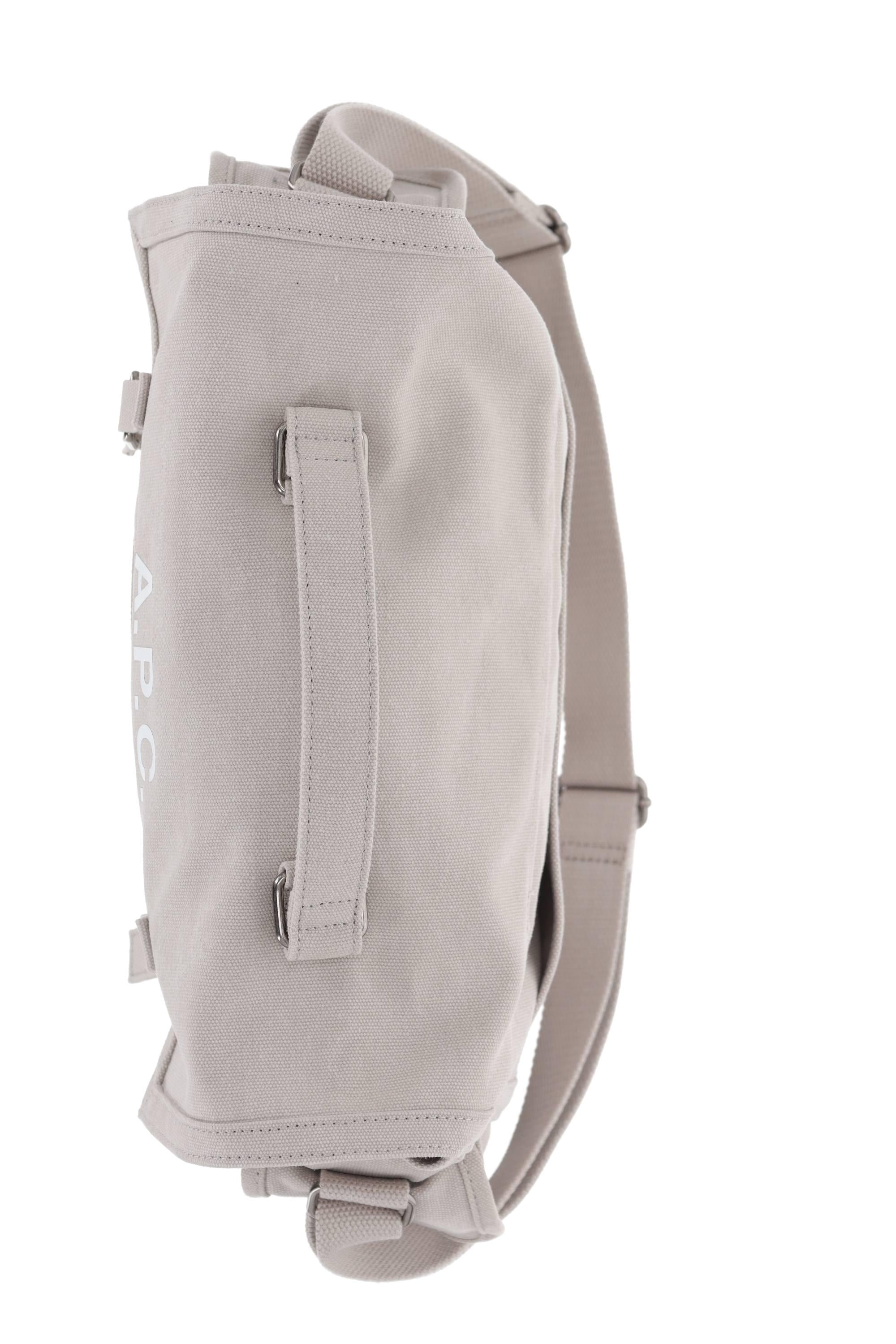 A.P.C. Borsa messenger in canvas di cotone COHOK-H61930 LAB-GRIS CLAIR 